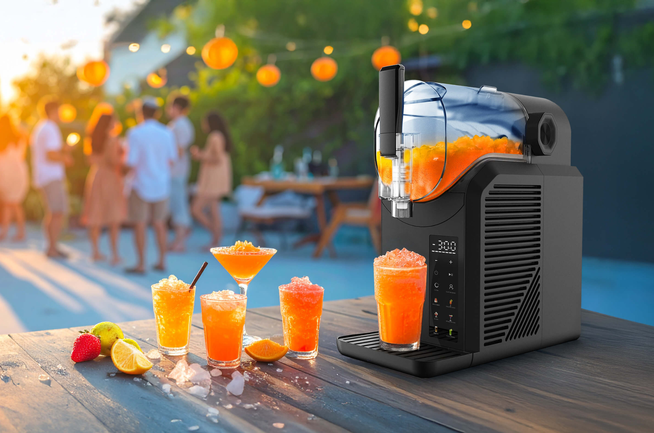 Seeger Super Slush machine met oranje slush