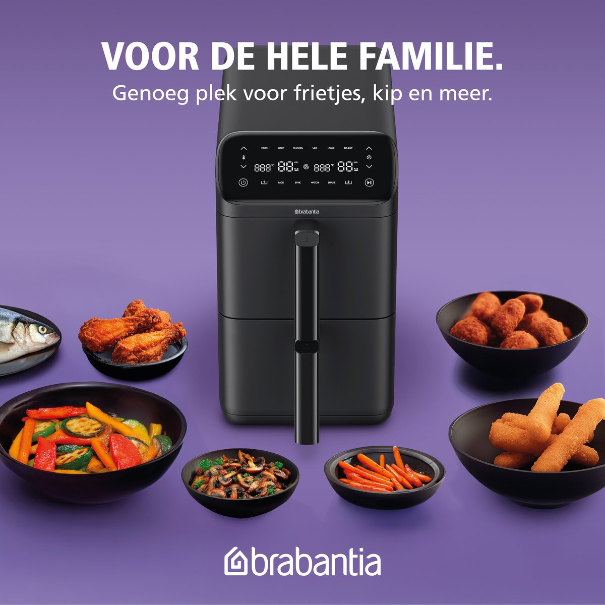 Brabantia Dubbele Airfryer - BBEK1240
