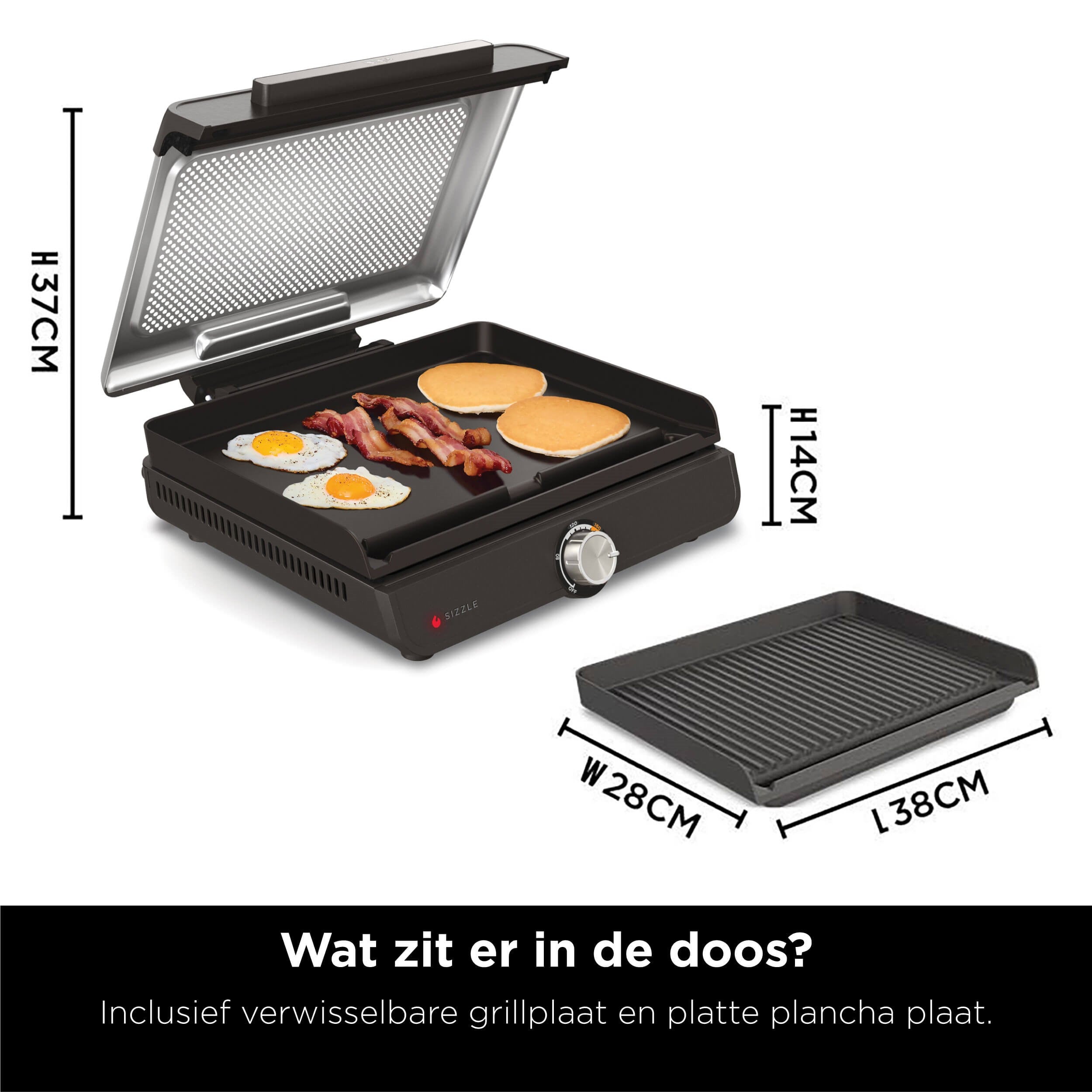 Ninja Rookvrije Grill en Bakplaat - Contactgrill - GR101EU