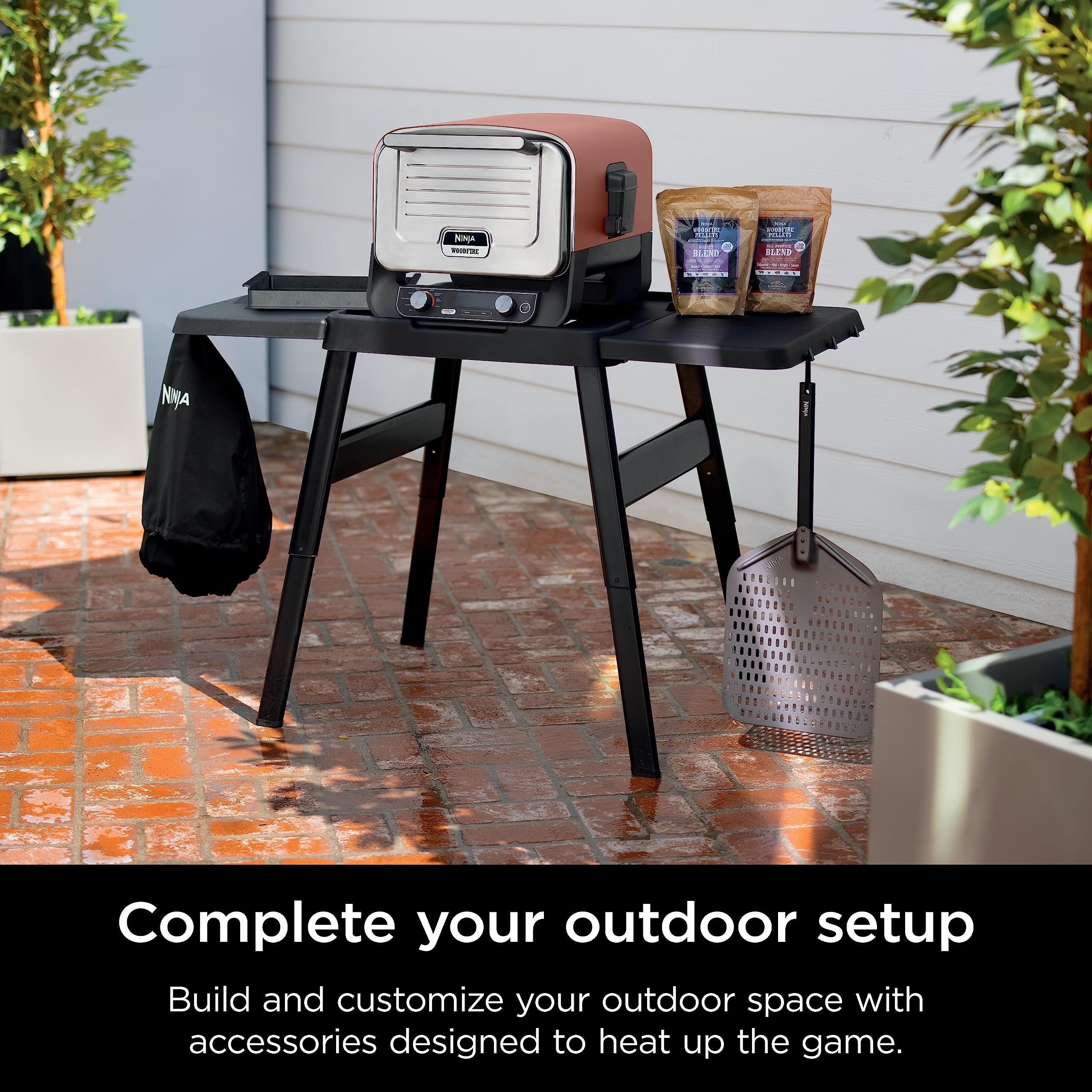 Ninja Woodfire Officiële Standaard met Zijtafel - 4718J800EUUK