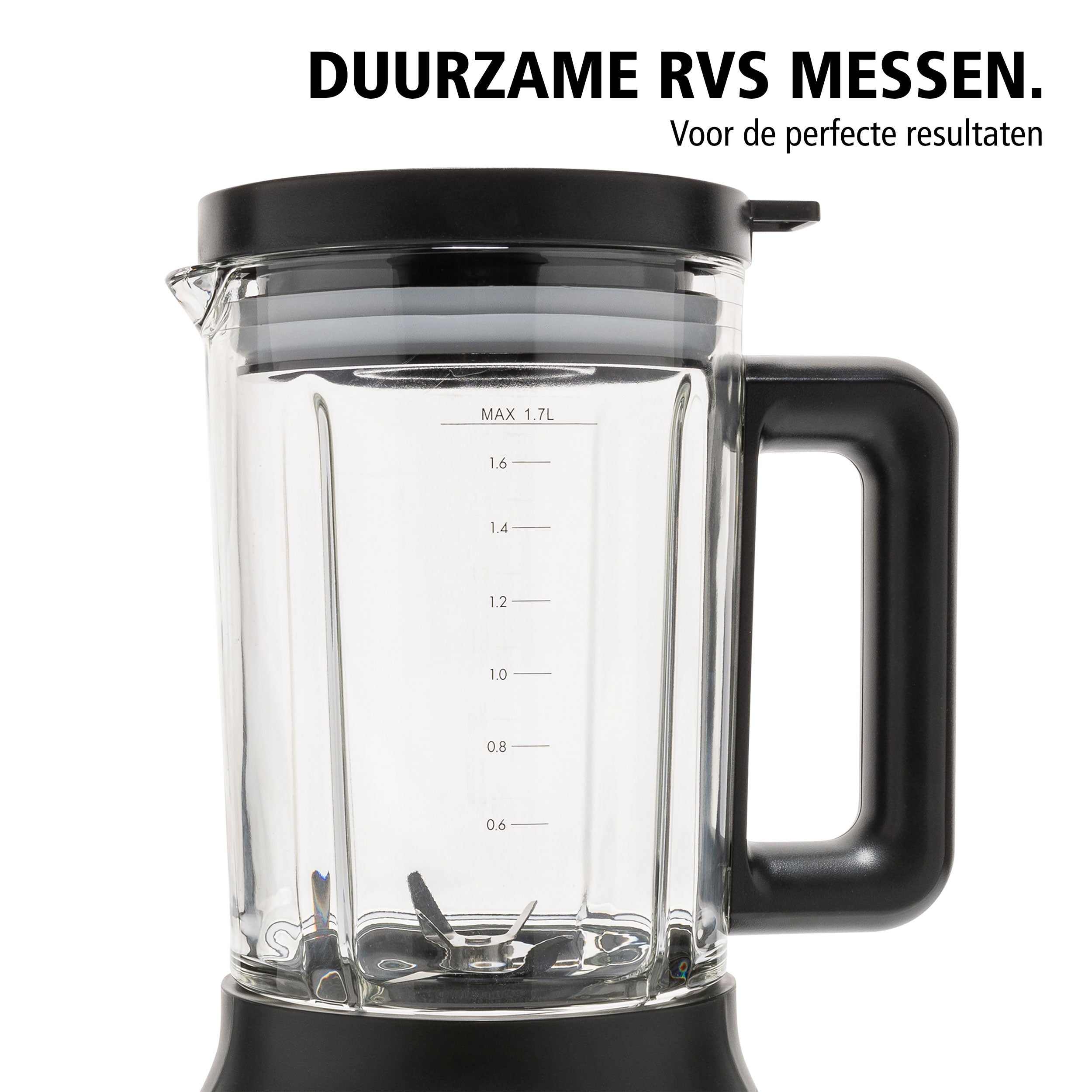 Brabantia Blender - 3 Automatische Programma's - 1200 Watt - Aanpasbare snelheidsregelingen - Duurzame RVS messen - BBEK1057