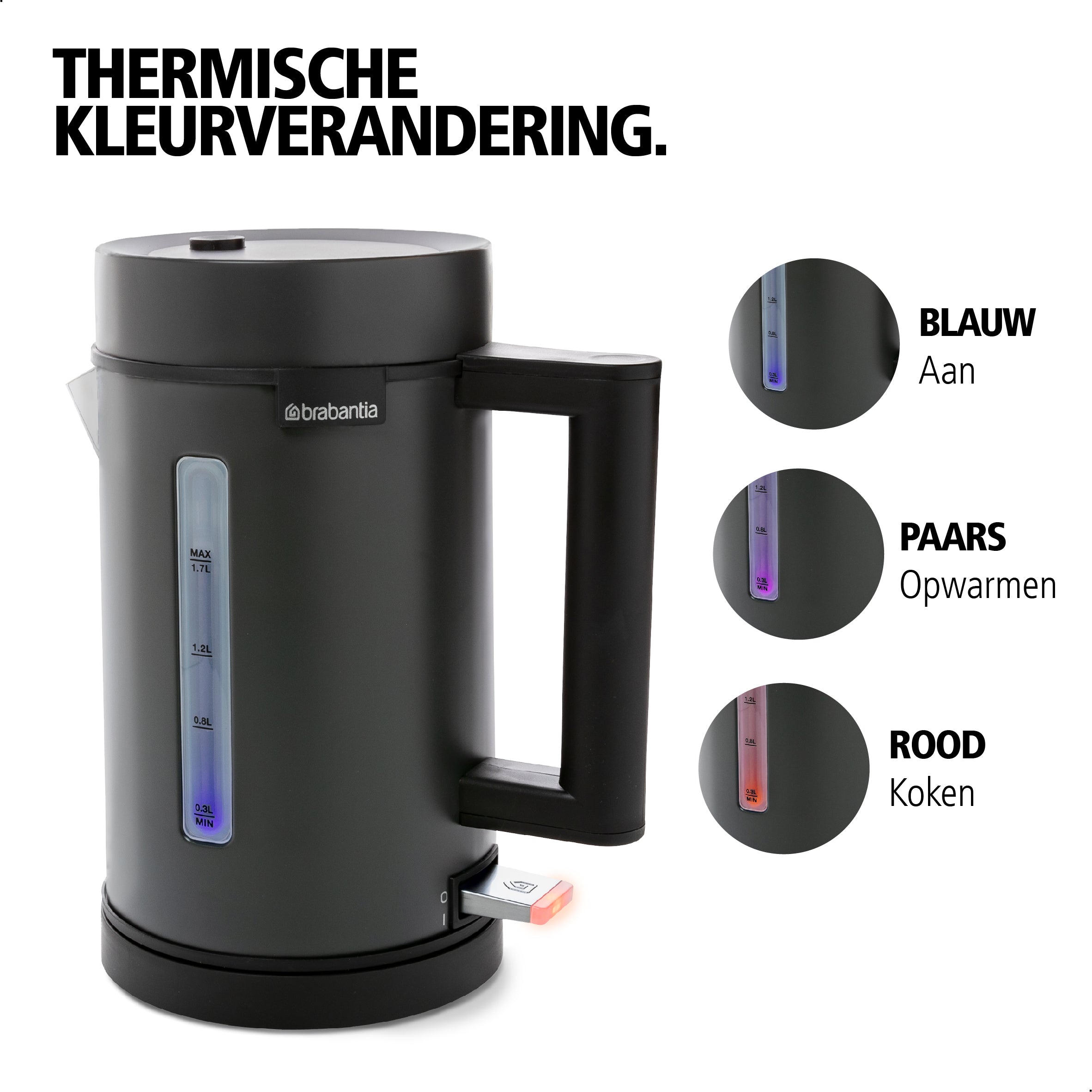 Brabantia D1S-6TGY Waterkoker