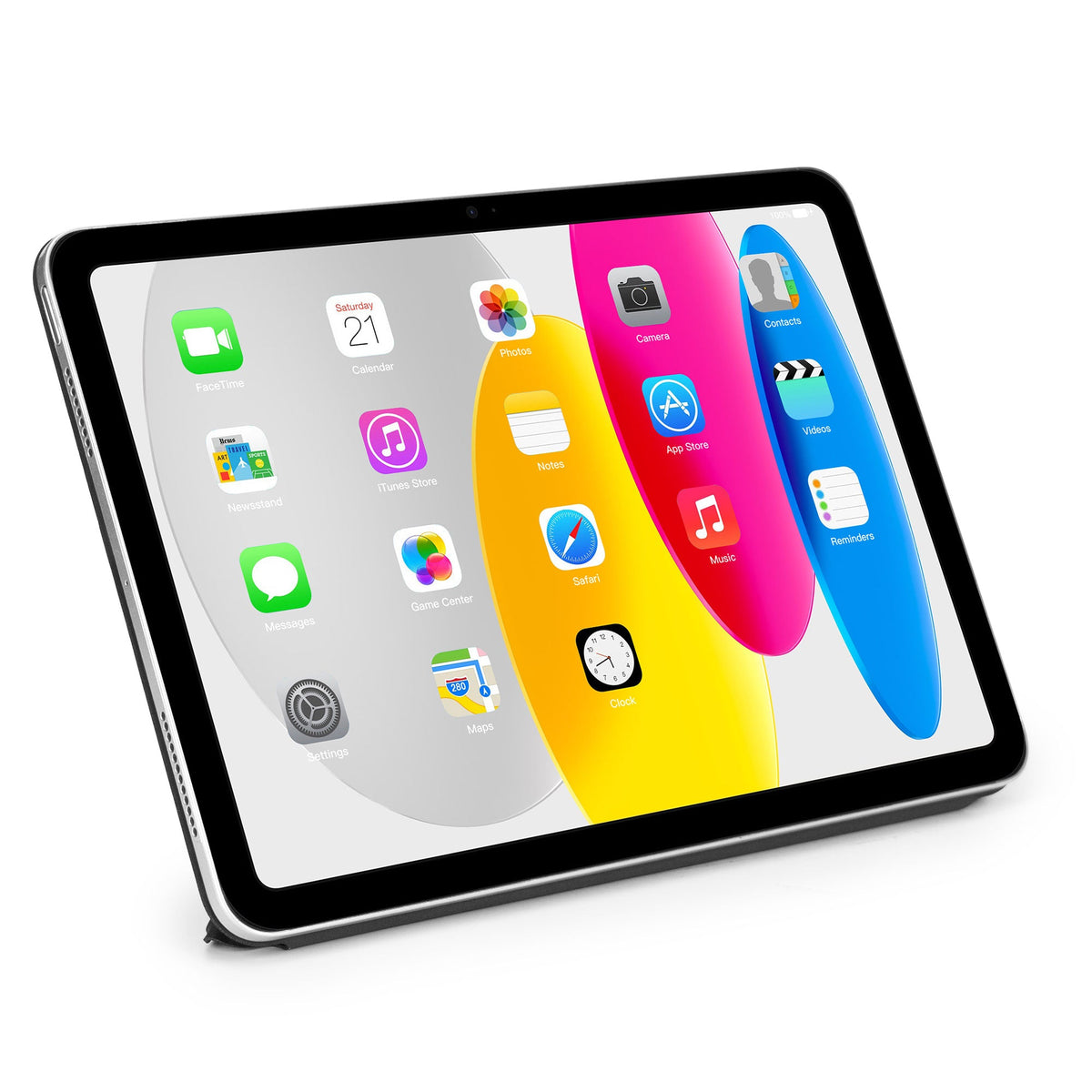DECODED Silicone Slim Folio iPad Case, Charcoal, iPad 10th & 11th gen