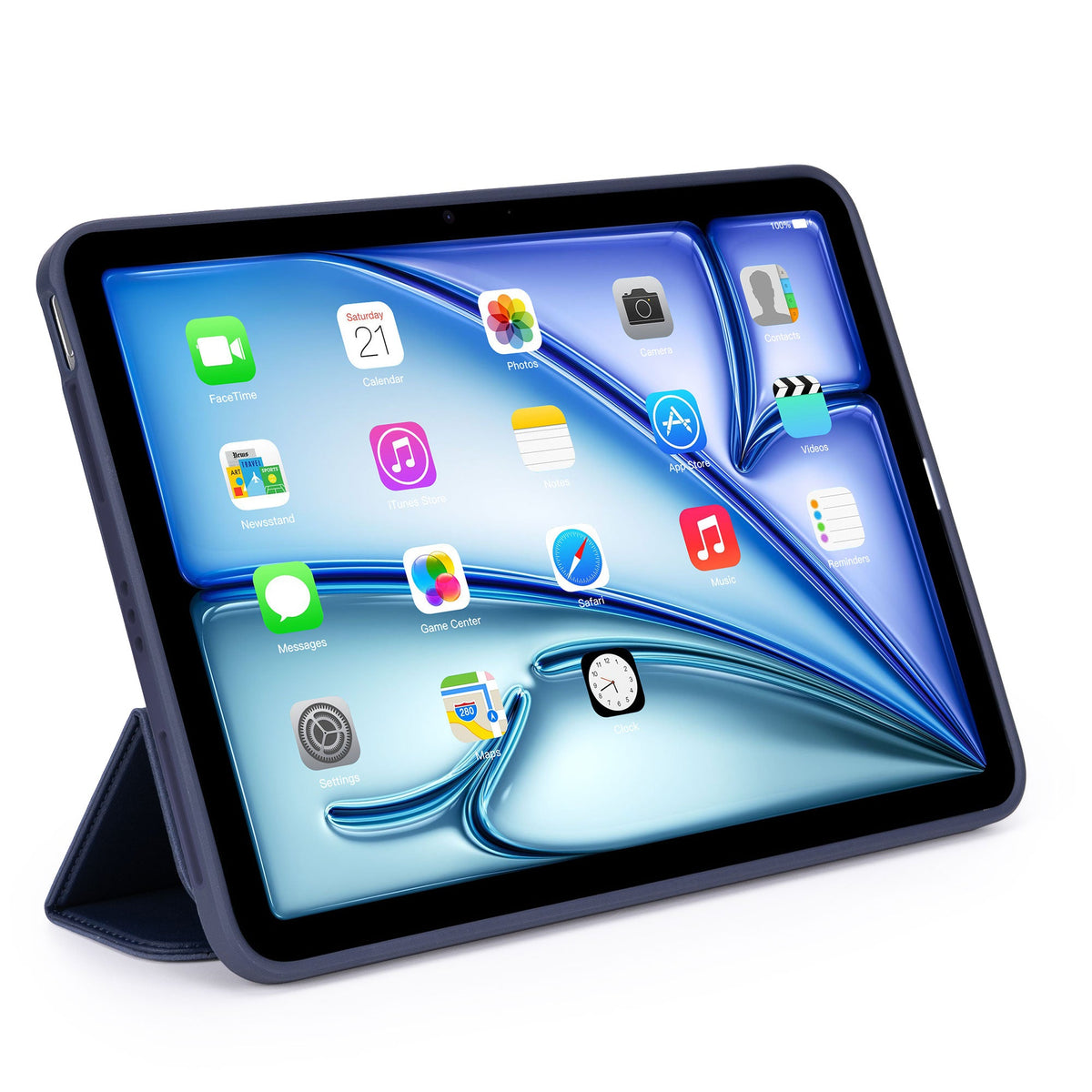 DECODED Silicone Slim iPad Case, Navy, iPad Air