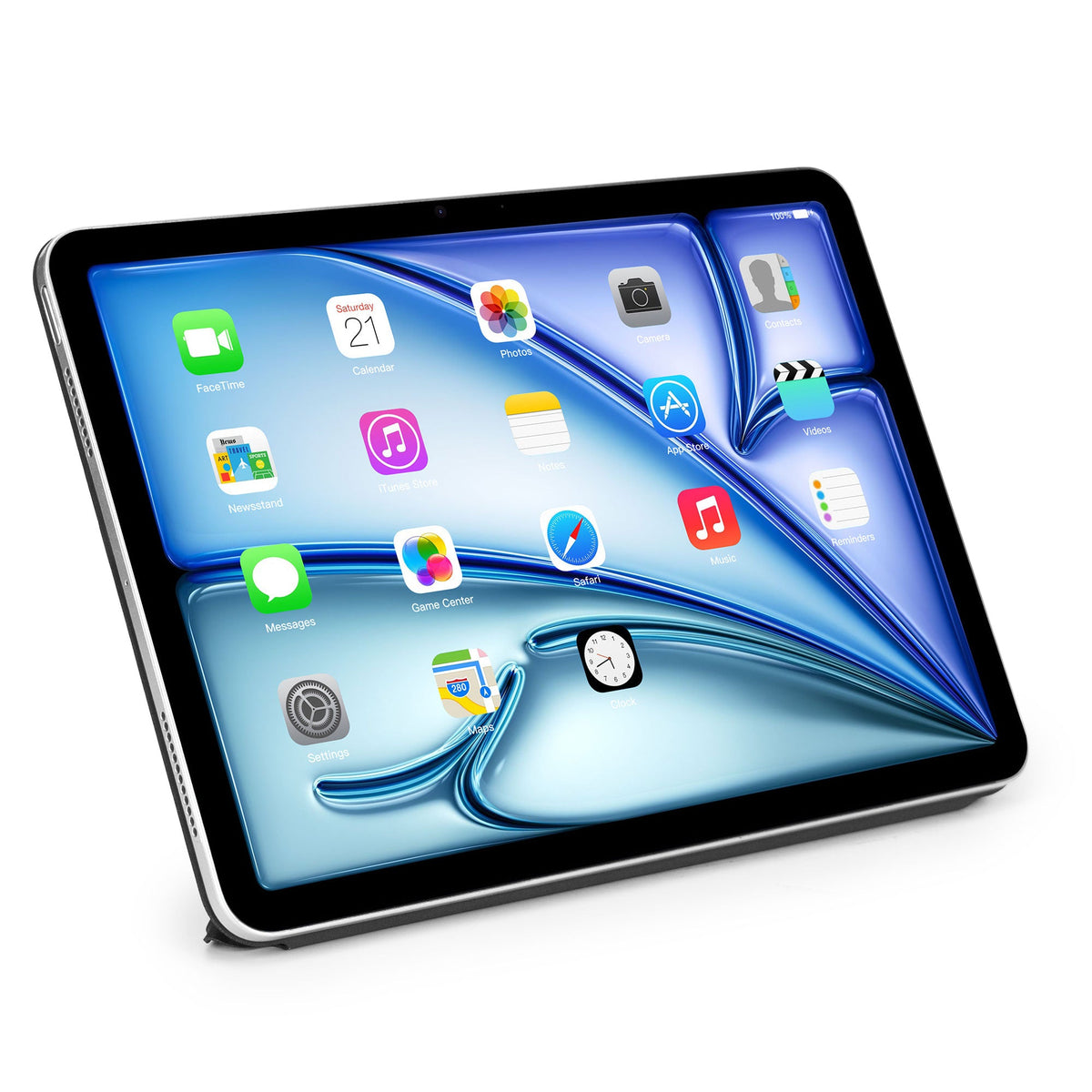 DECODED Silicone Slim Folio iPad Case, Charcoal, iPad Air