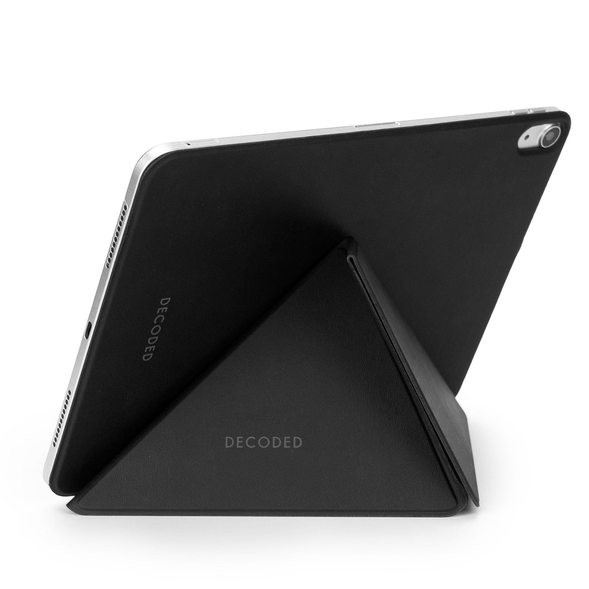 DECODED Silicone Slim Folio iPad Case, Charcoal, iPad Air