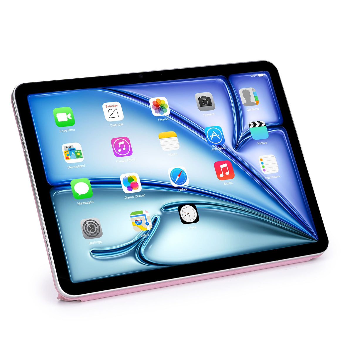 DECODED Silicone Slim Folio iPad Case, Rosette, iPad Air