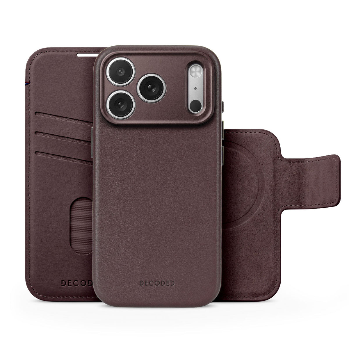 Leather Detachable Wallet Case | Chocolate Brown | iPhone 18 Pro | D27IPO18PDW5CHB