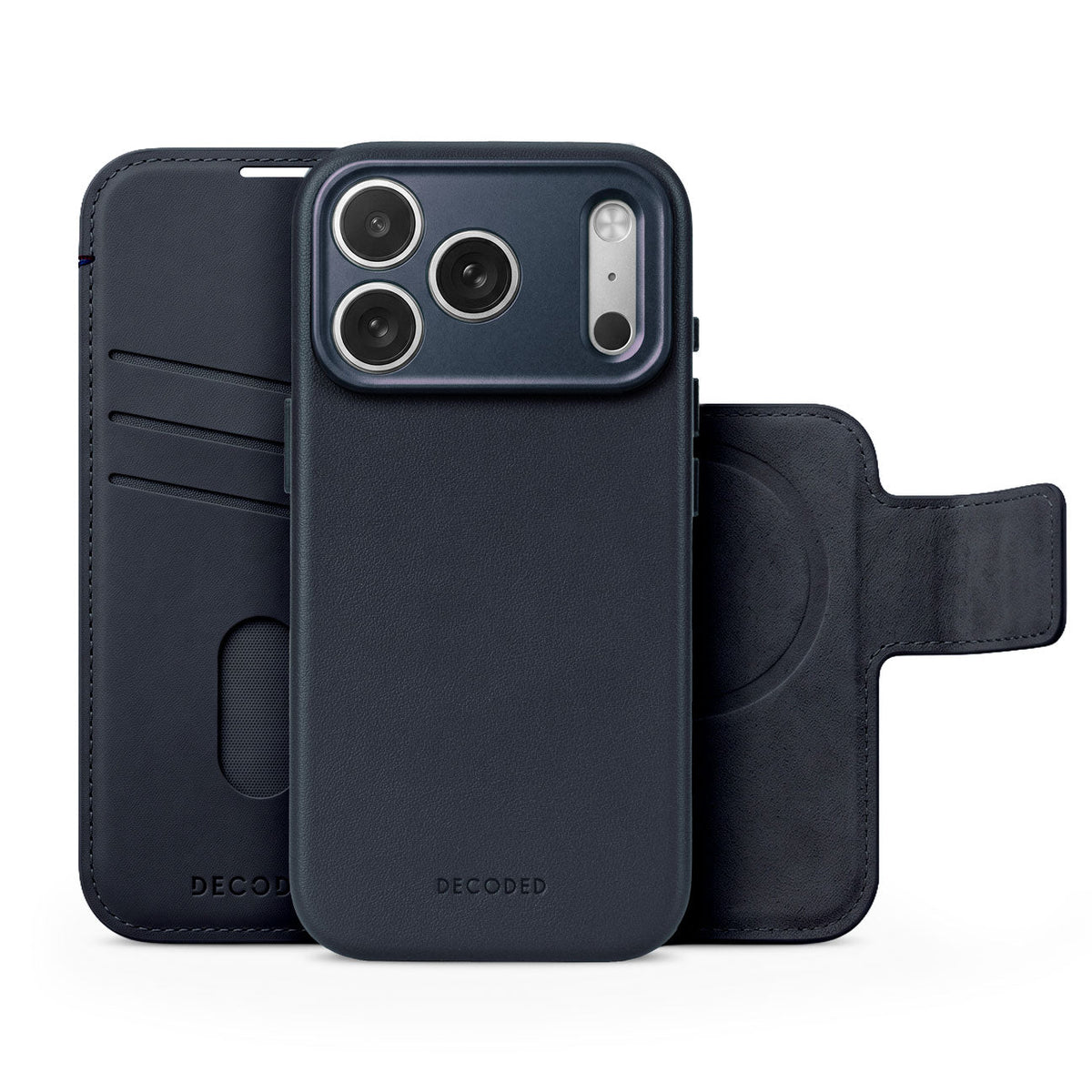 Leather Detachable Wallet Case | Midnight Blue | iPhone 18 Pro Max | D27IPO18PMDW5MT