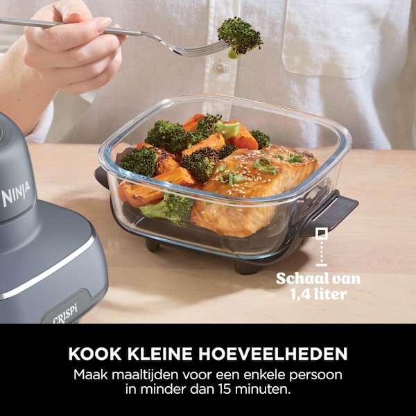 Ninja CRISPi 4-in-1 Glazen Airfryer - Grijs - FN101EUGY