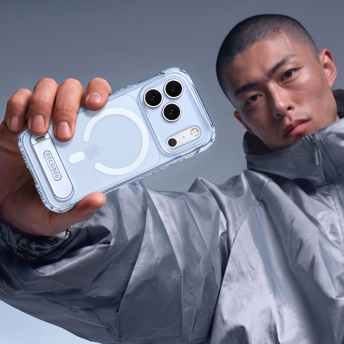 Hybrid Stand Case | Clear Navy | iPhone 18 Pro | D27IPO18PBCS8STCY