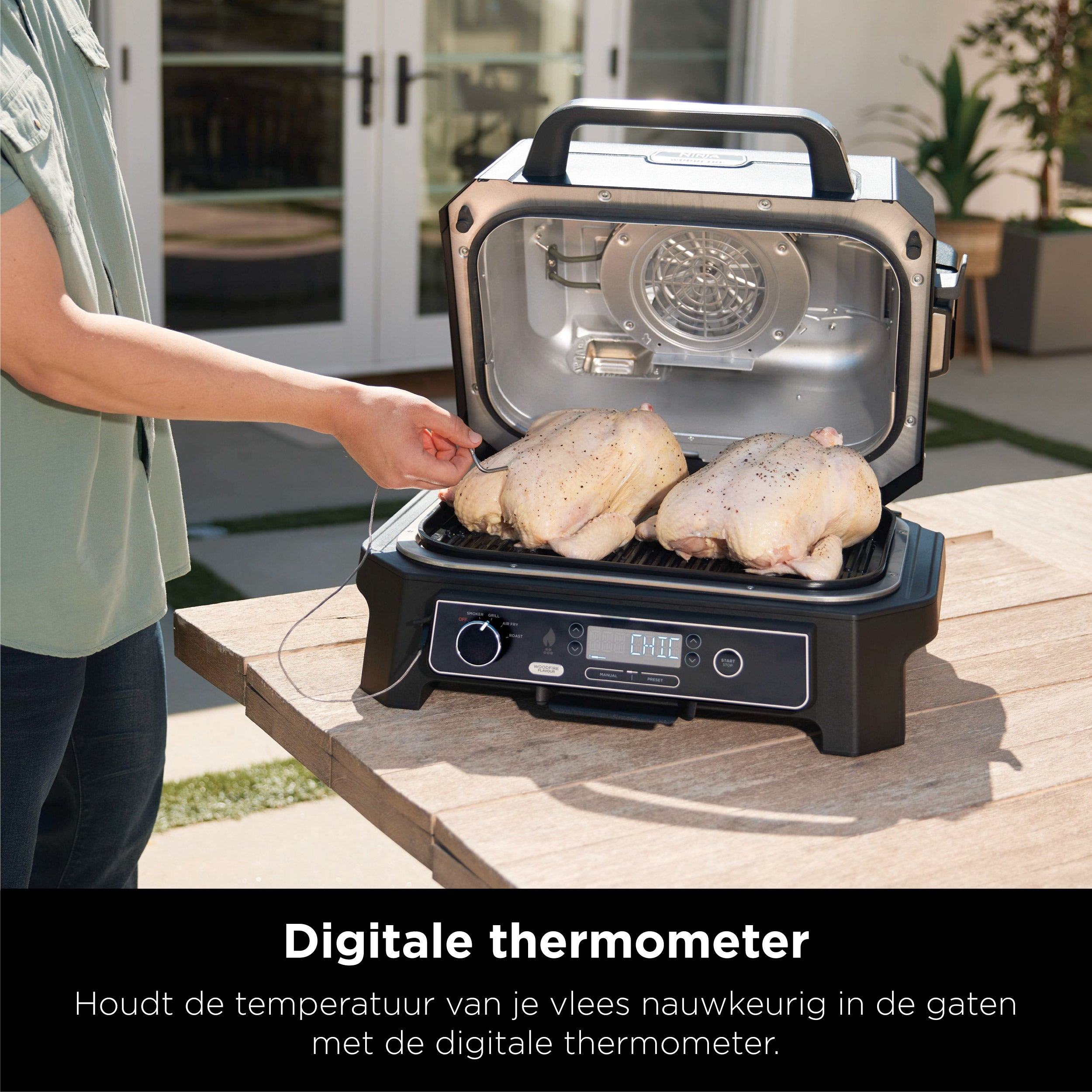 Ninja Woodfire Pro Connect XL Elektrischer Outdoor Grill – OG901EU