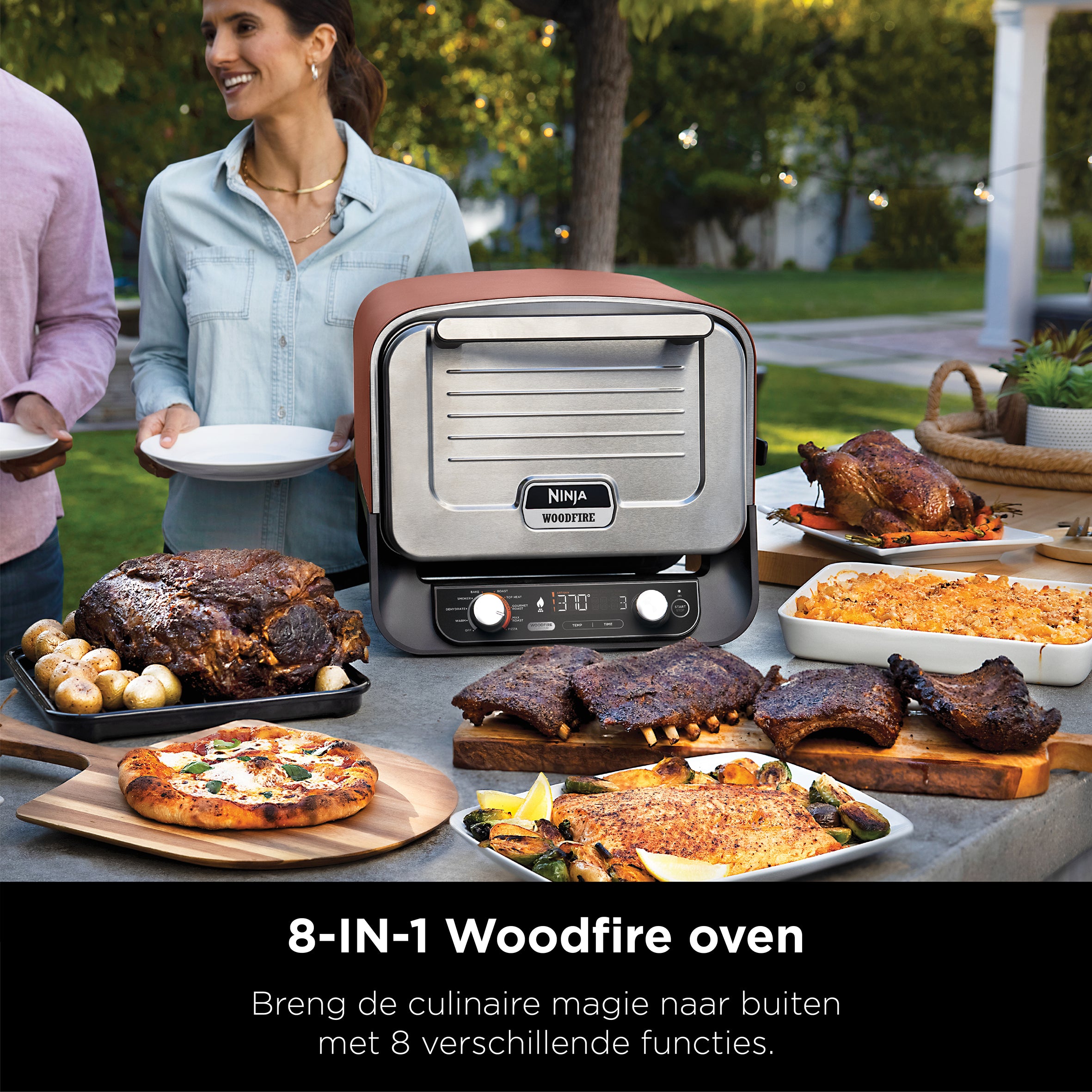 Ninja Woodfire Pizzaofen und Smoker – OO101EU