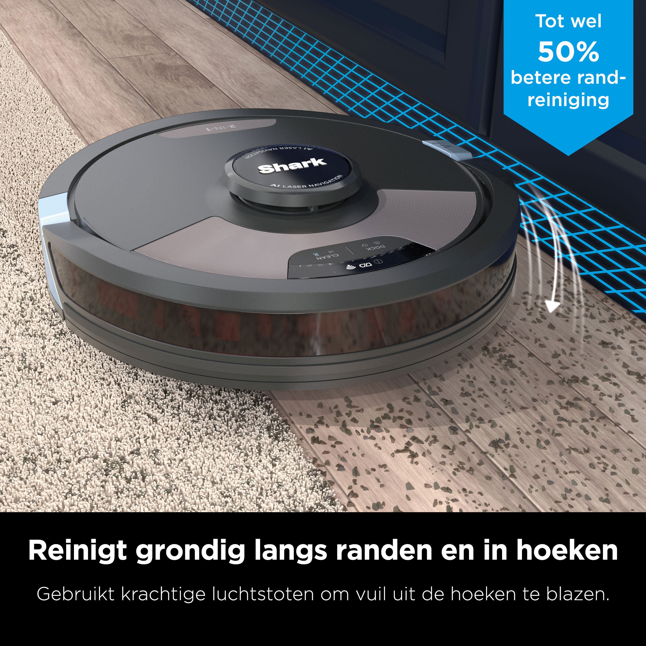 Shark 2-in-1 Roboterstaubsauger mit Wischfunktion – RV2620WDEU