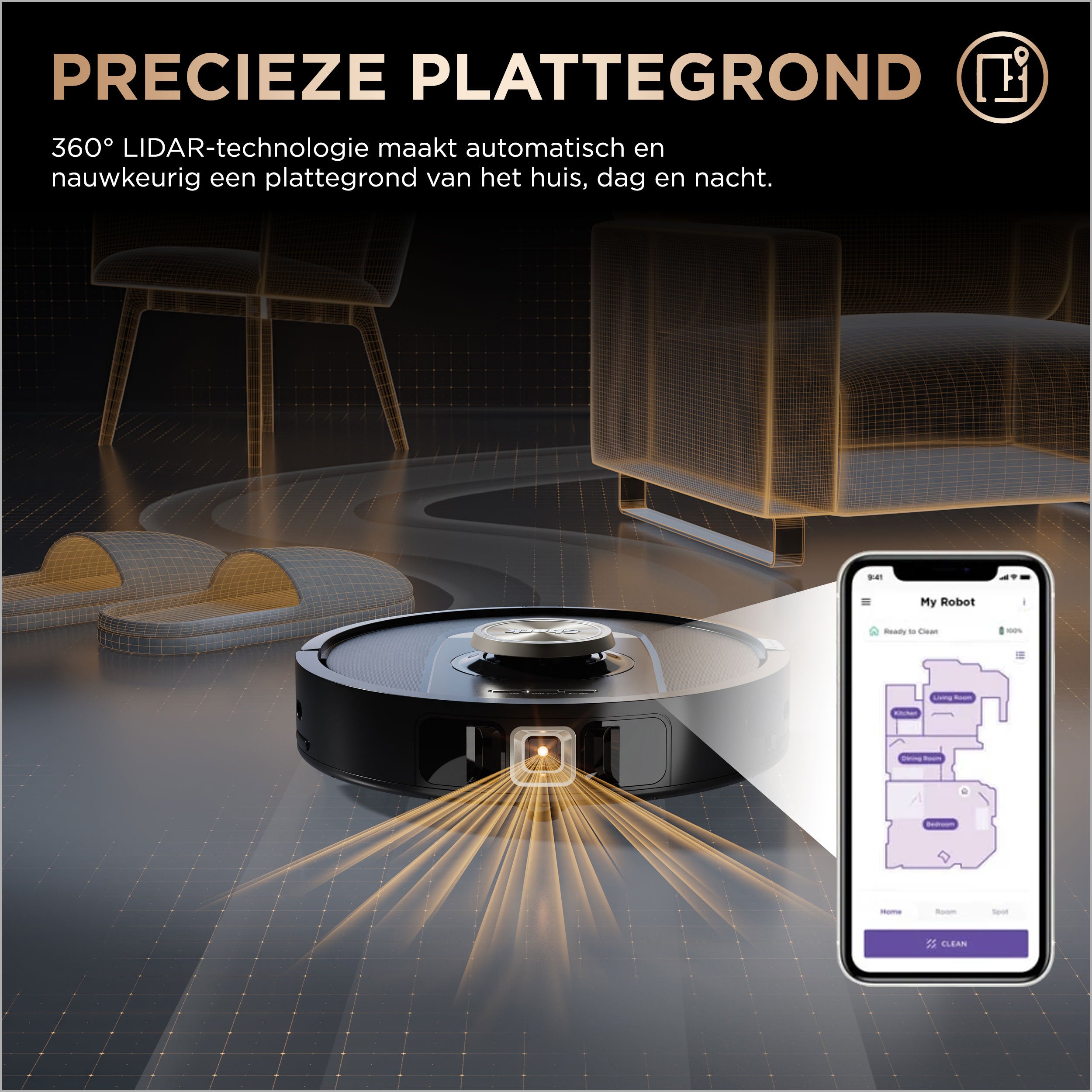 Aspirateur robot 2 en 1 Shark PowerDetect NeverTouch Pro - RV2800ZEEU