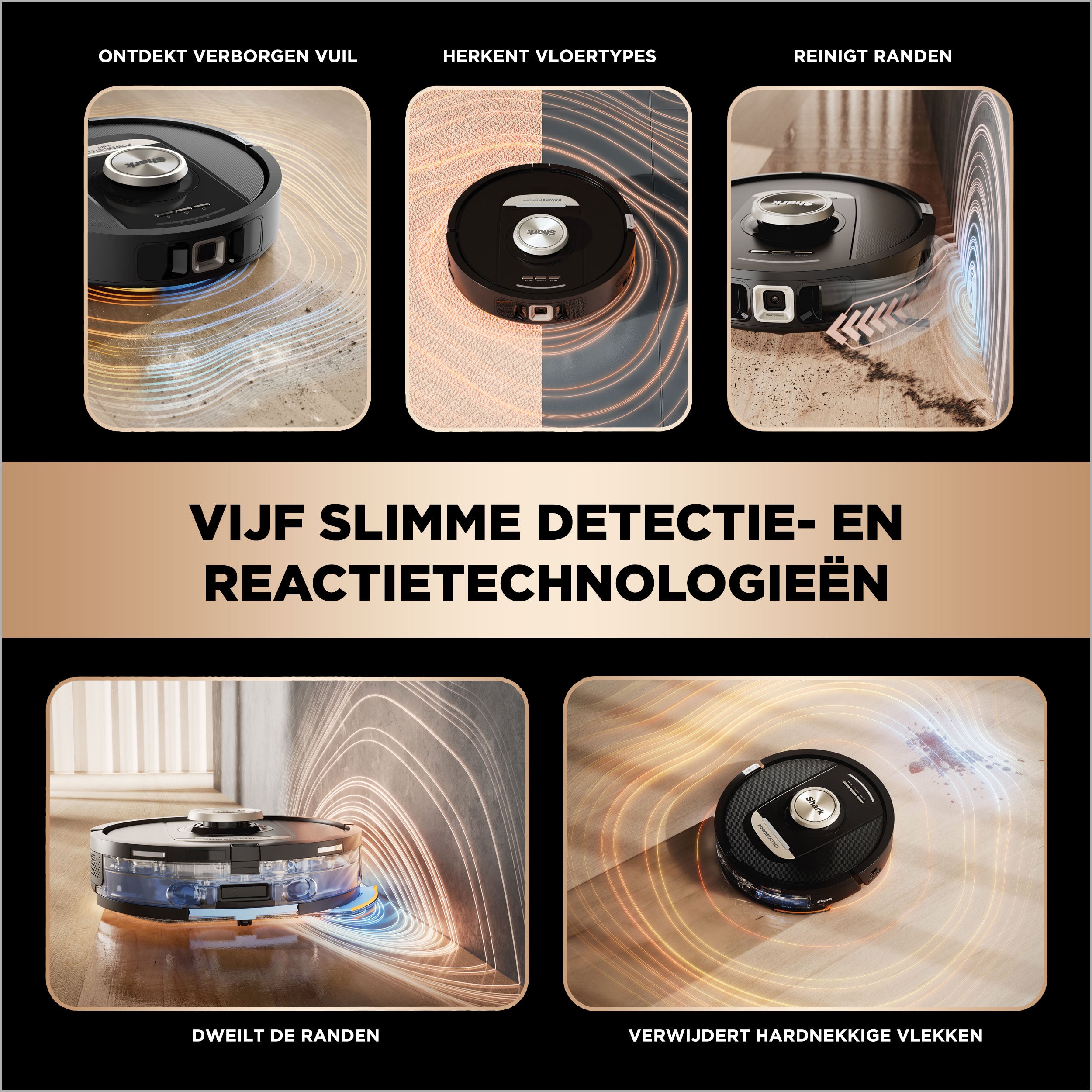 Aspirateur robot 2 en 1 Shark PowerDetect NeverTouch Pro - RV2800ZEEU