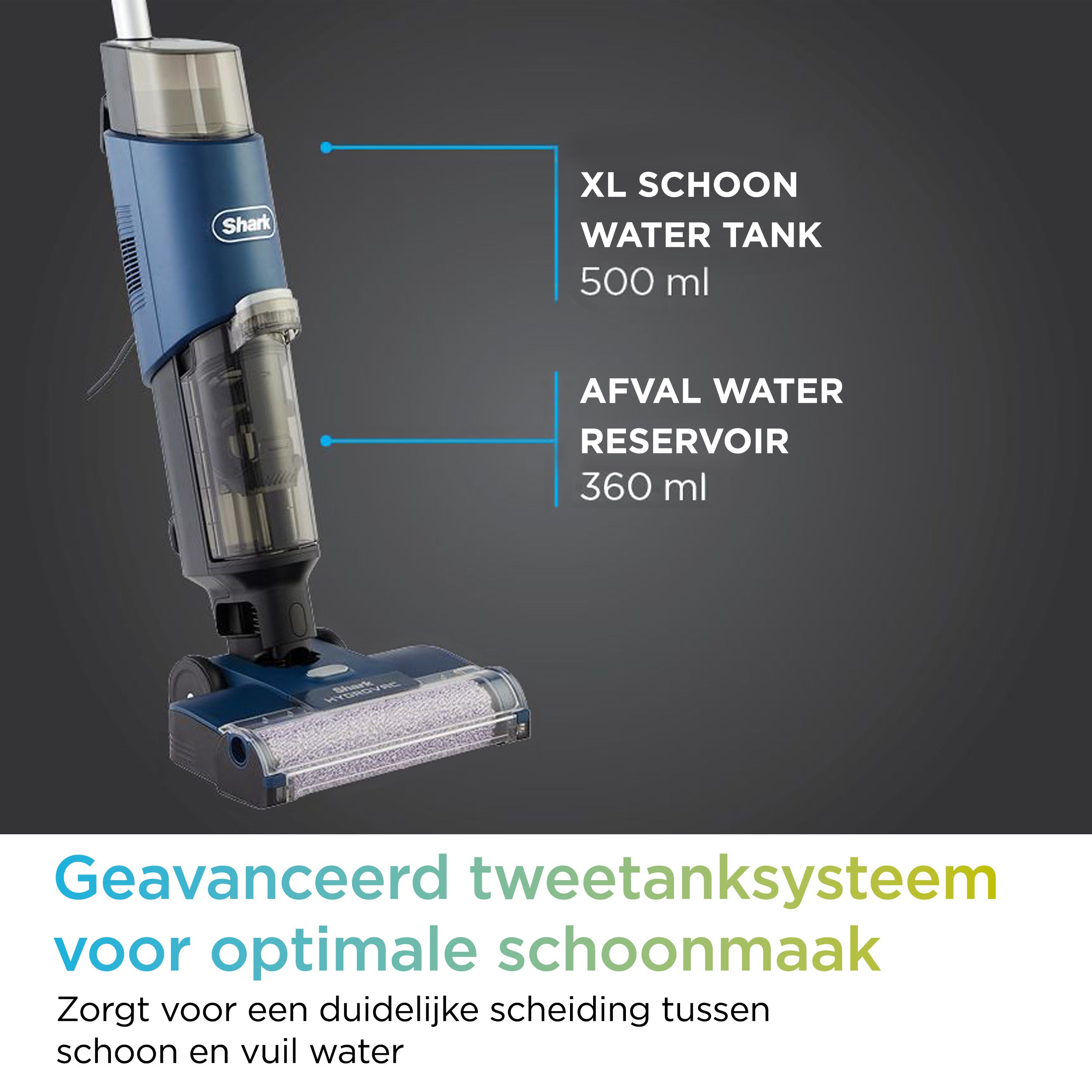 Shark WD100EU - HydroVac - Vloerreiniger met snoer