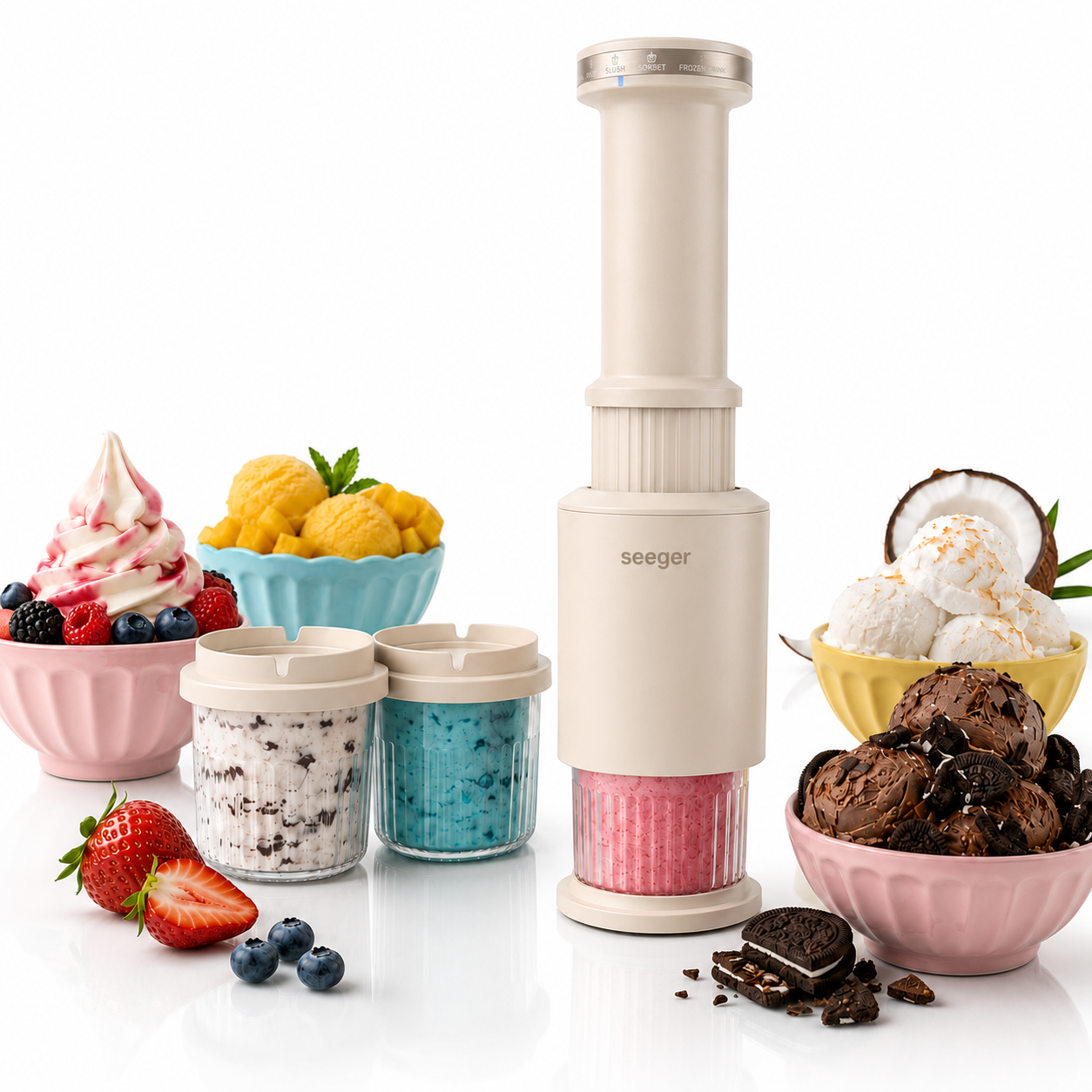Seeger CompactCream IJsmachine 5-in-1 - Beige