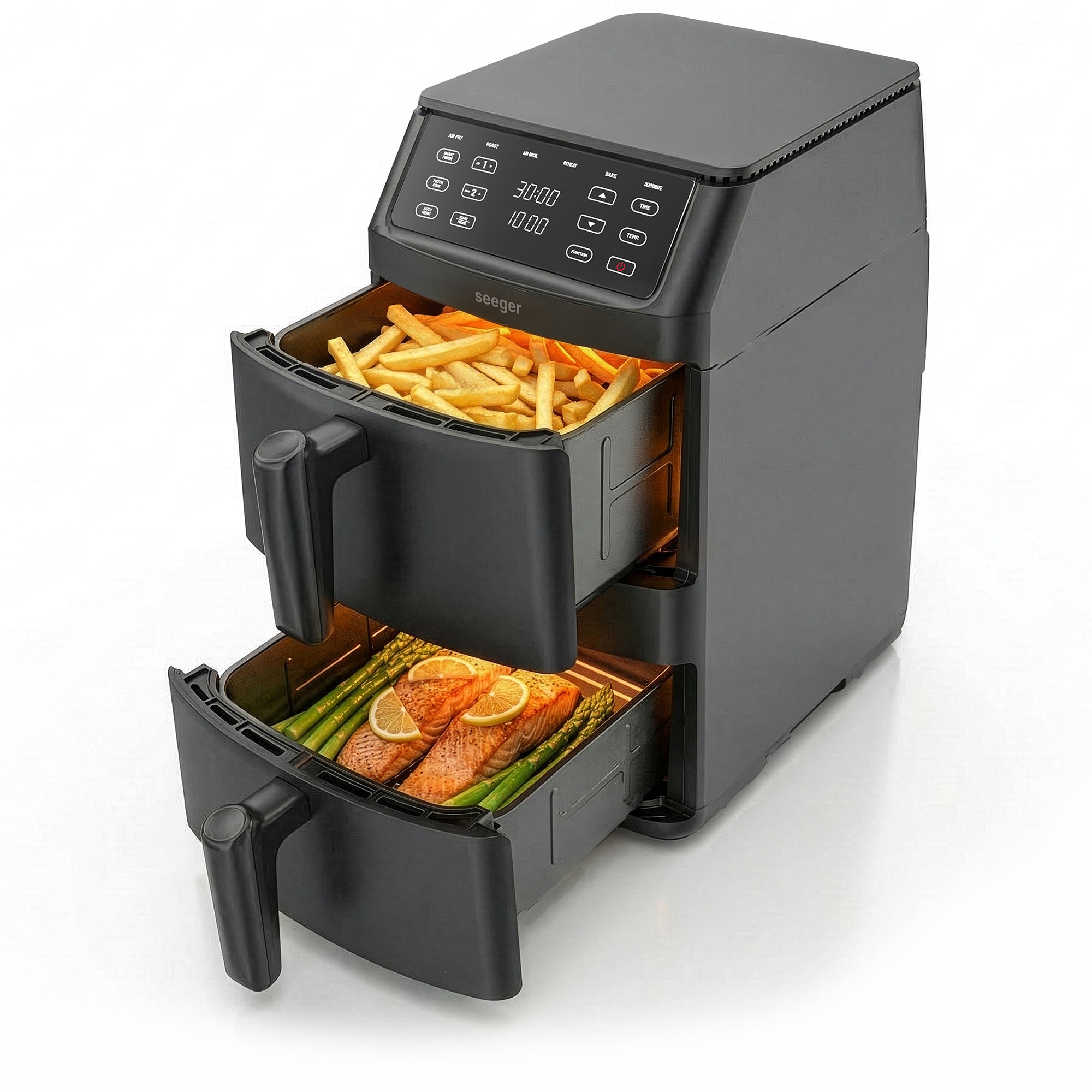 Seeger SuperFry Dubbele Airfryer - SGR1011BK
