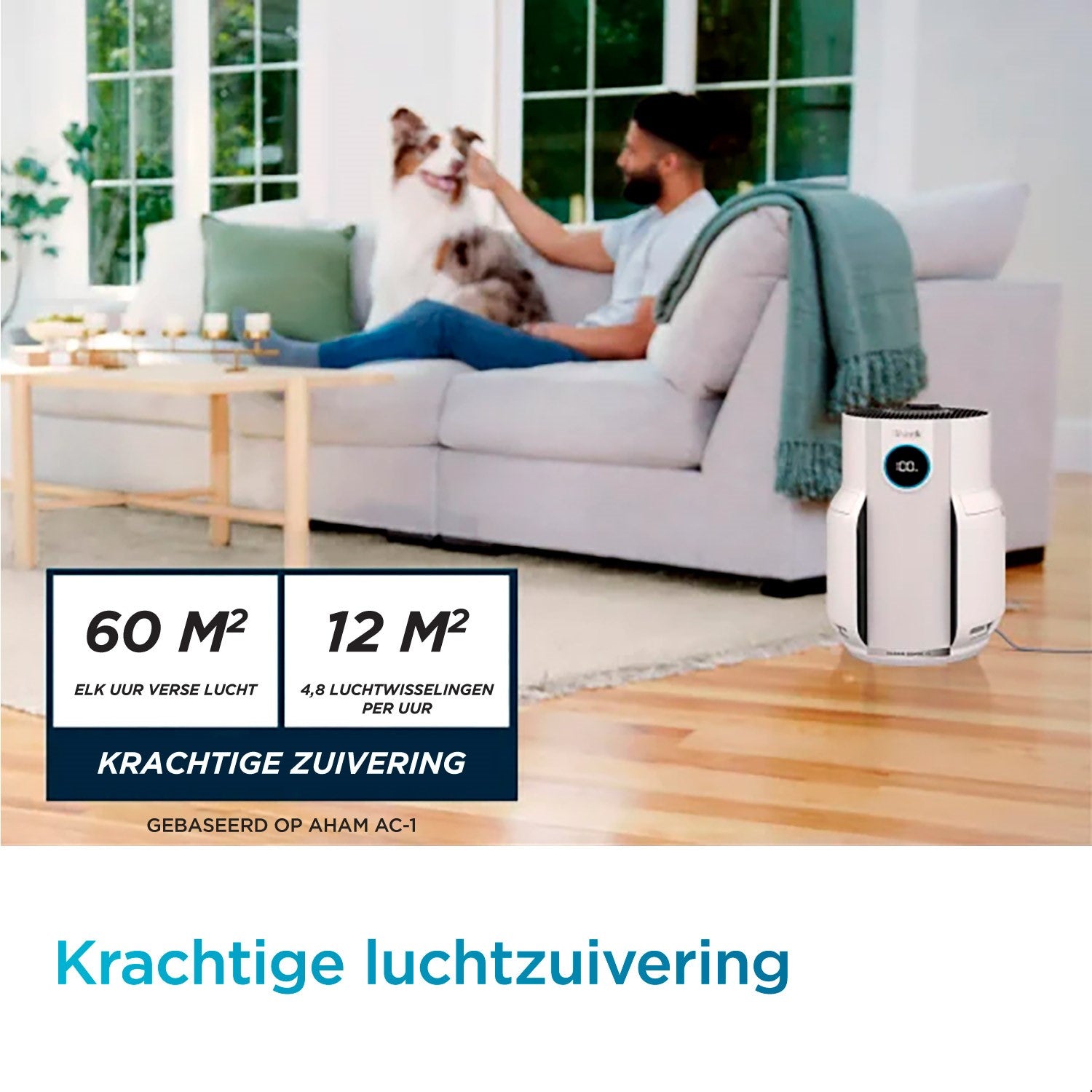Purificateur d'air Shark NeverChange5 - Pièces jusqu'à 60 m² - HP150EU