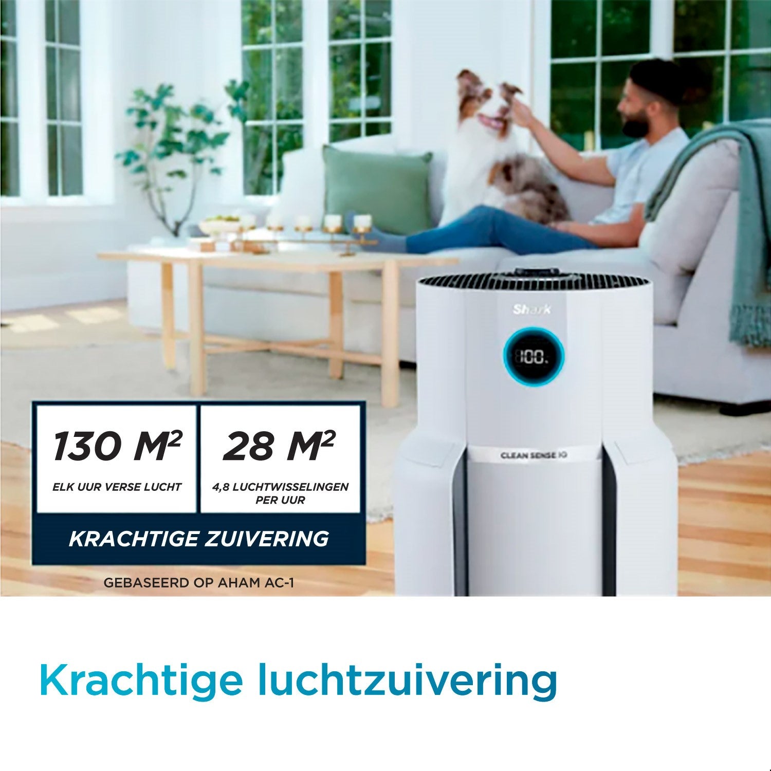 Purificateur d'air Shark NeverChange5 Max - Pièces jusqu'à 130 m² - HP300EU