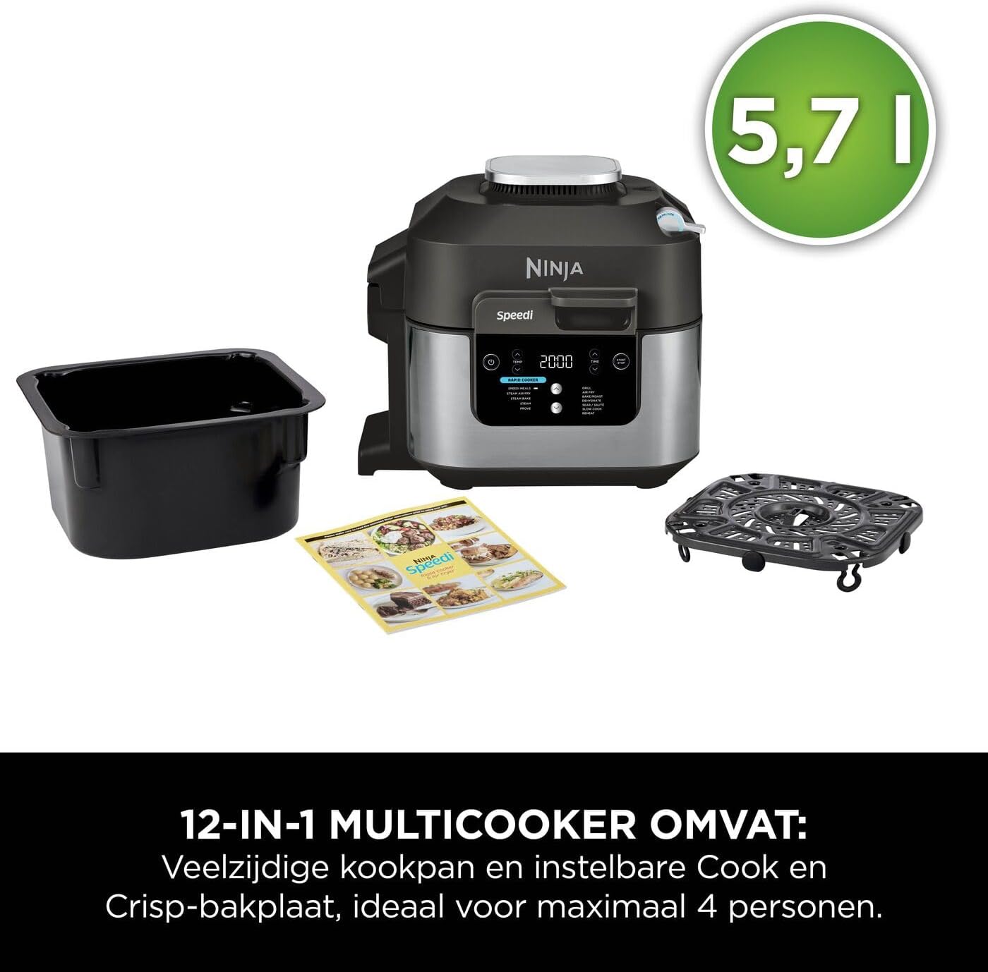Ninja Speedi 10-in-1 Multicooker en Airfryer - ON500EU