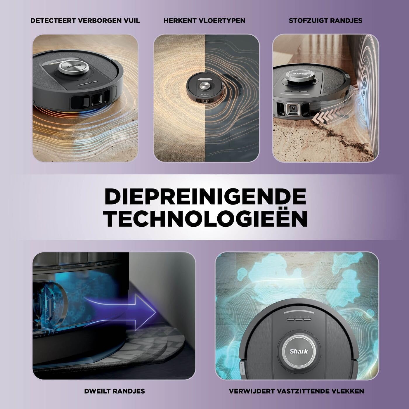 Aspirateur robot 2 en 1 Shark PowerDetect NeverTouch Pro - RV2800YEEU