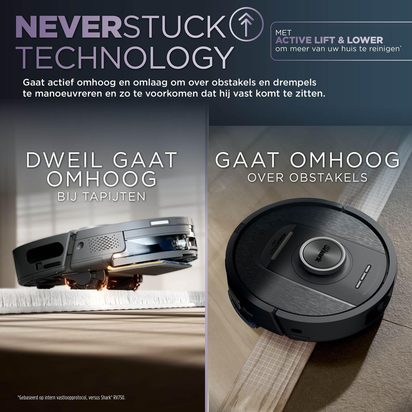 Aspirateur robot 2 en 1 Shark PowerDetect NeverTouch Pro - RV2800YEEU