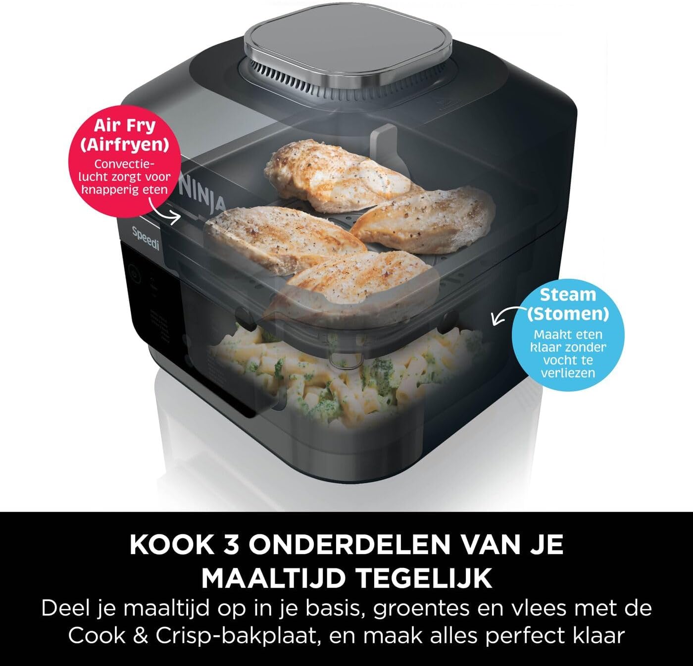 Ninja Speedi 10-in-1 Multicooker en Airfryer - ON500EU