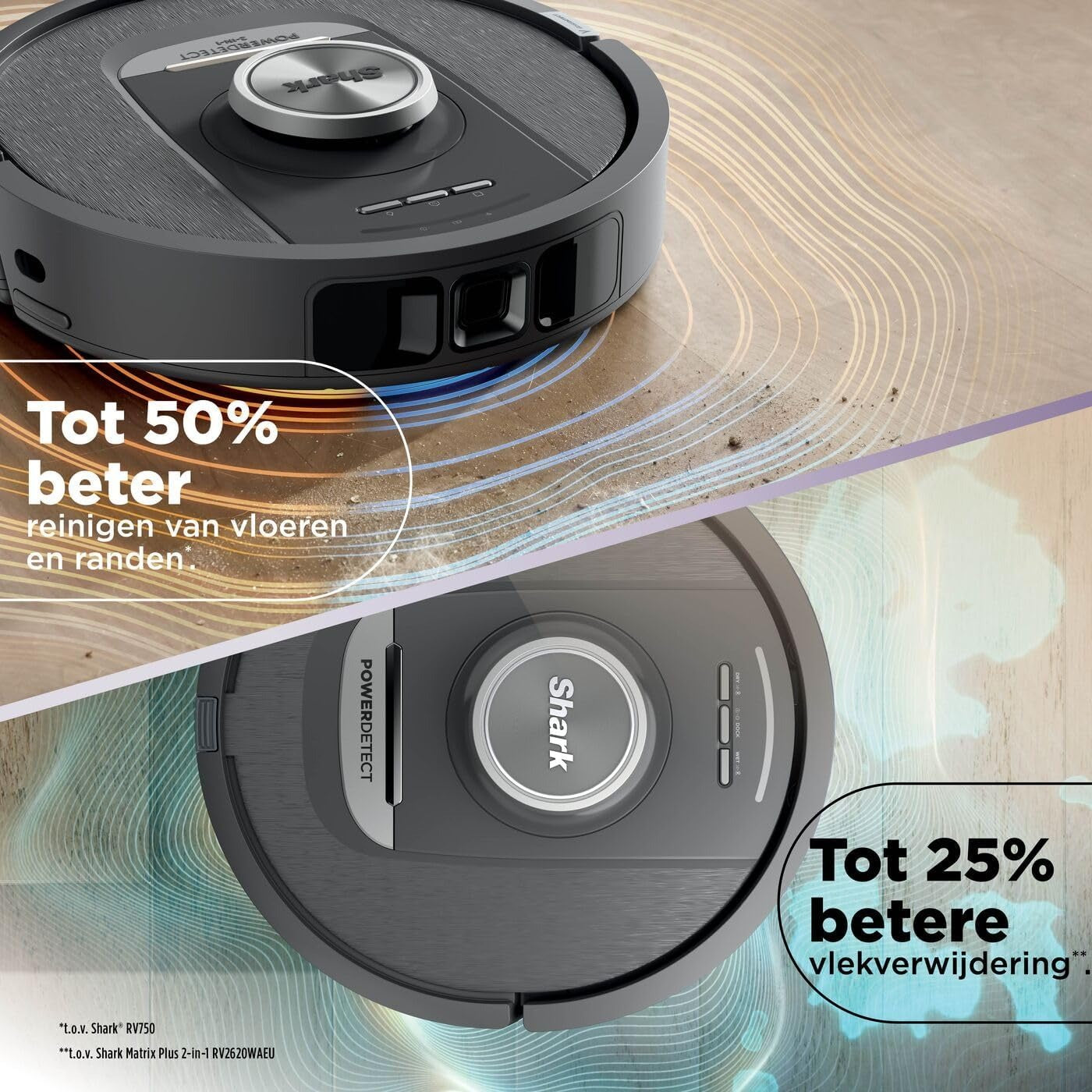 Aspirateur robot 2 en 1 Shark PowerDetect NeverTouch Pro - RV2800YEEU