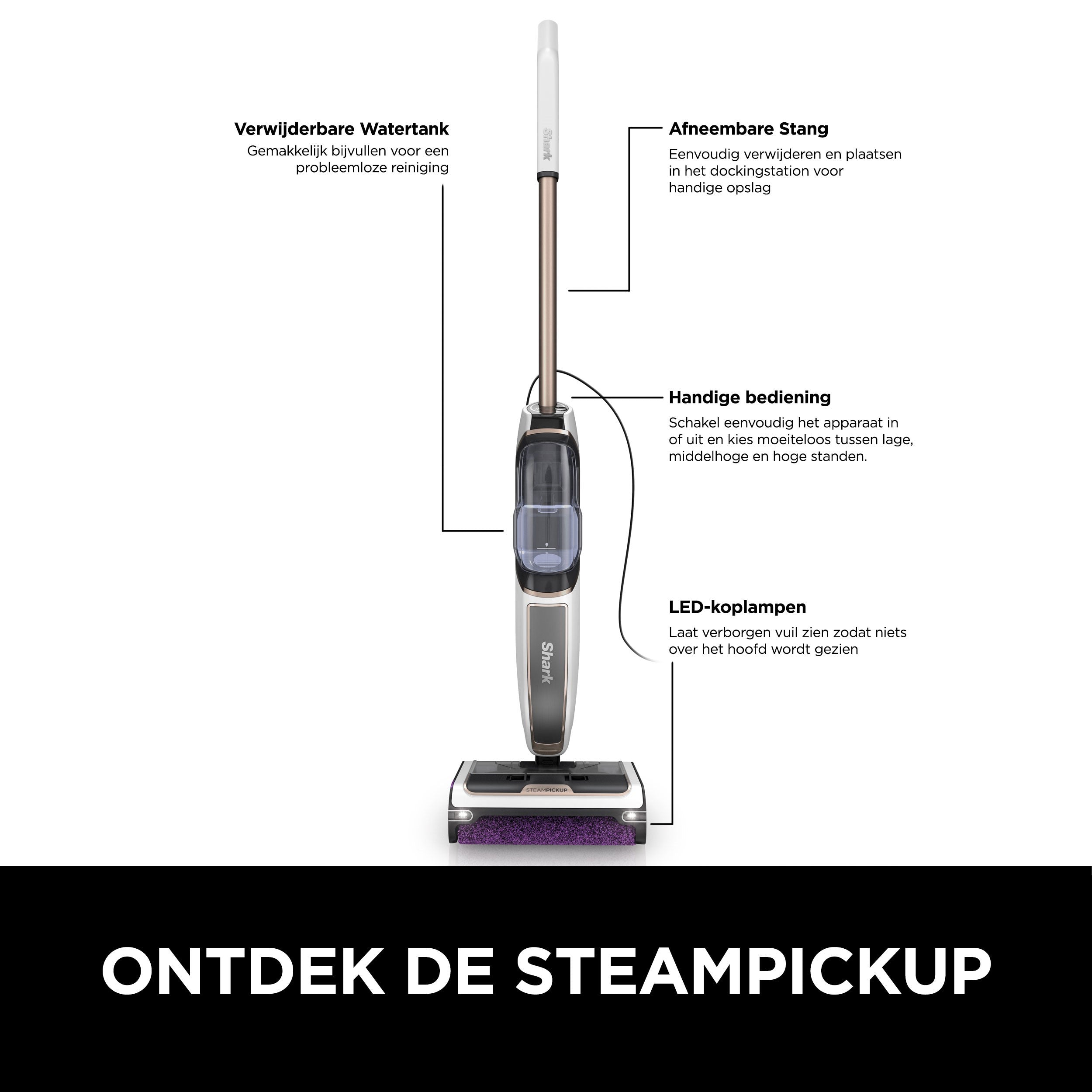 Shark 3-in-1 SteamPickUp Dampfreiniger – SD200EU