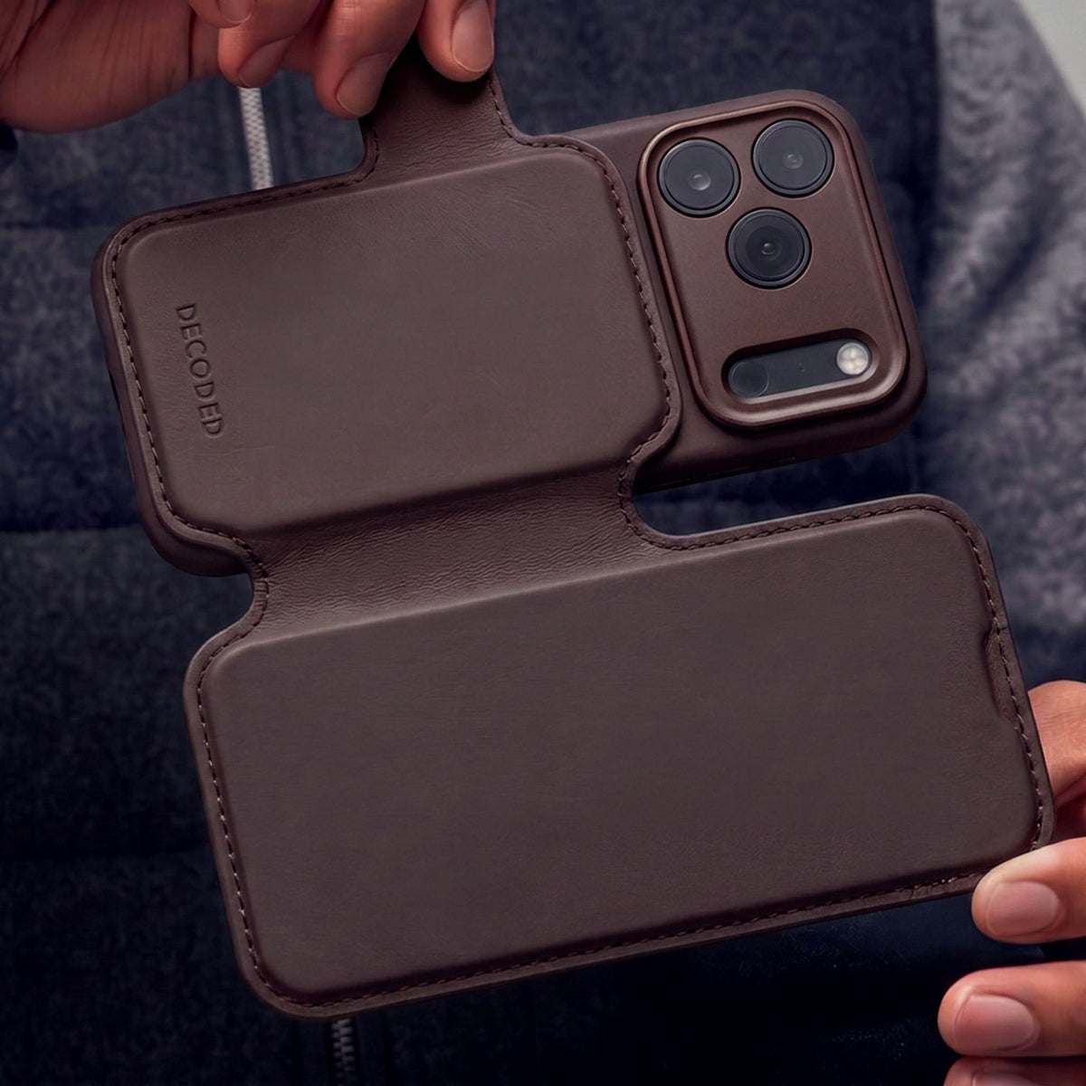 Leather Detachable Wallet Case | Chocolate Brown | iPhone 18 Pro | D27IPO18PDW5CHB