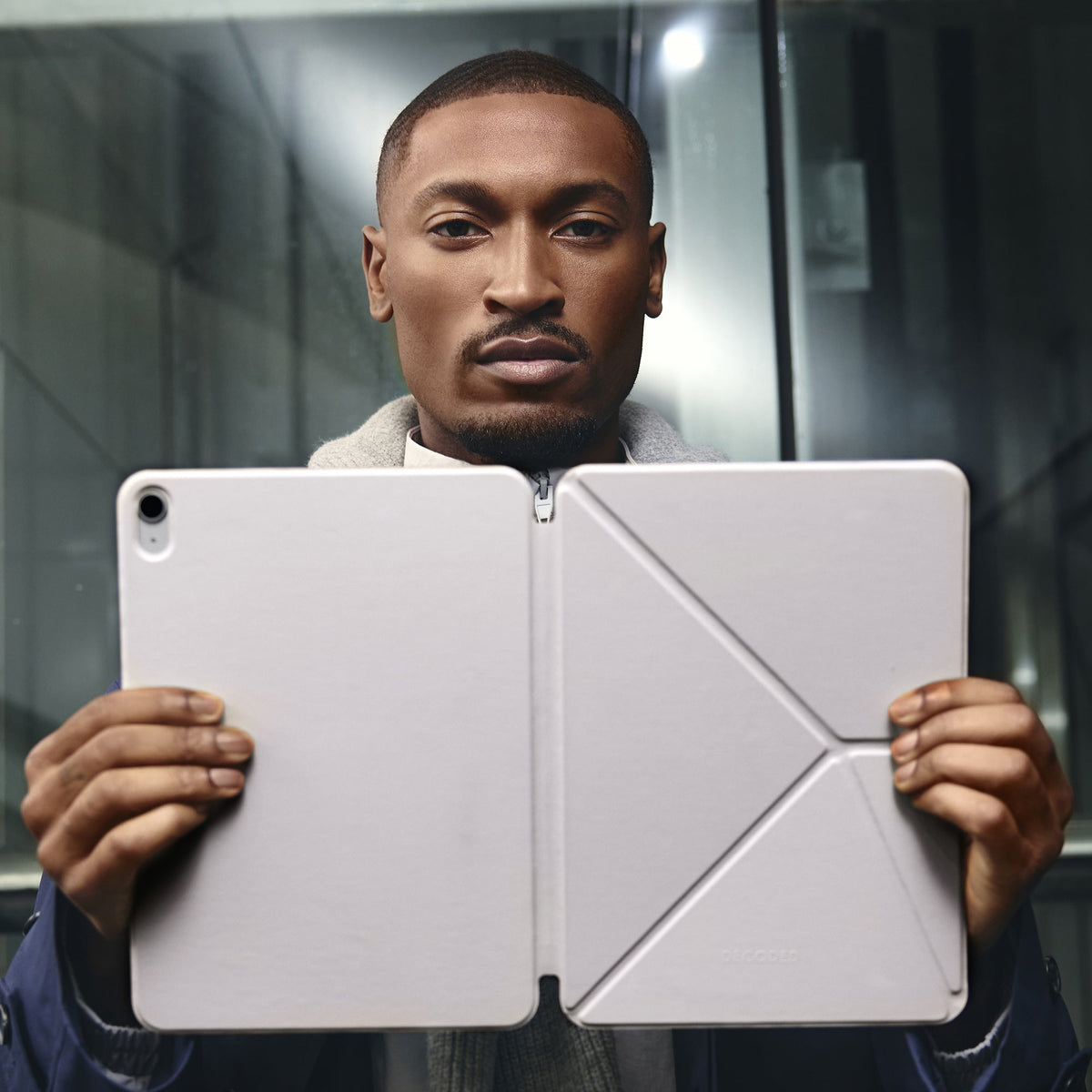 DECODED Silicone Slim Folio iPad Case, Clay, iPad Air