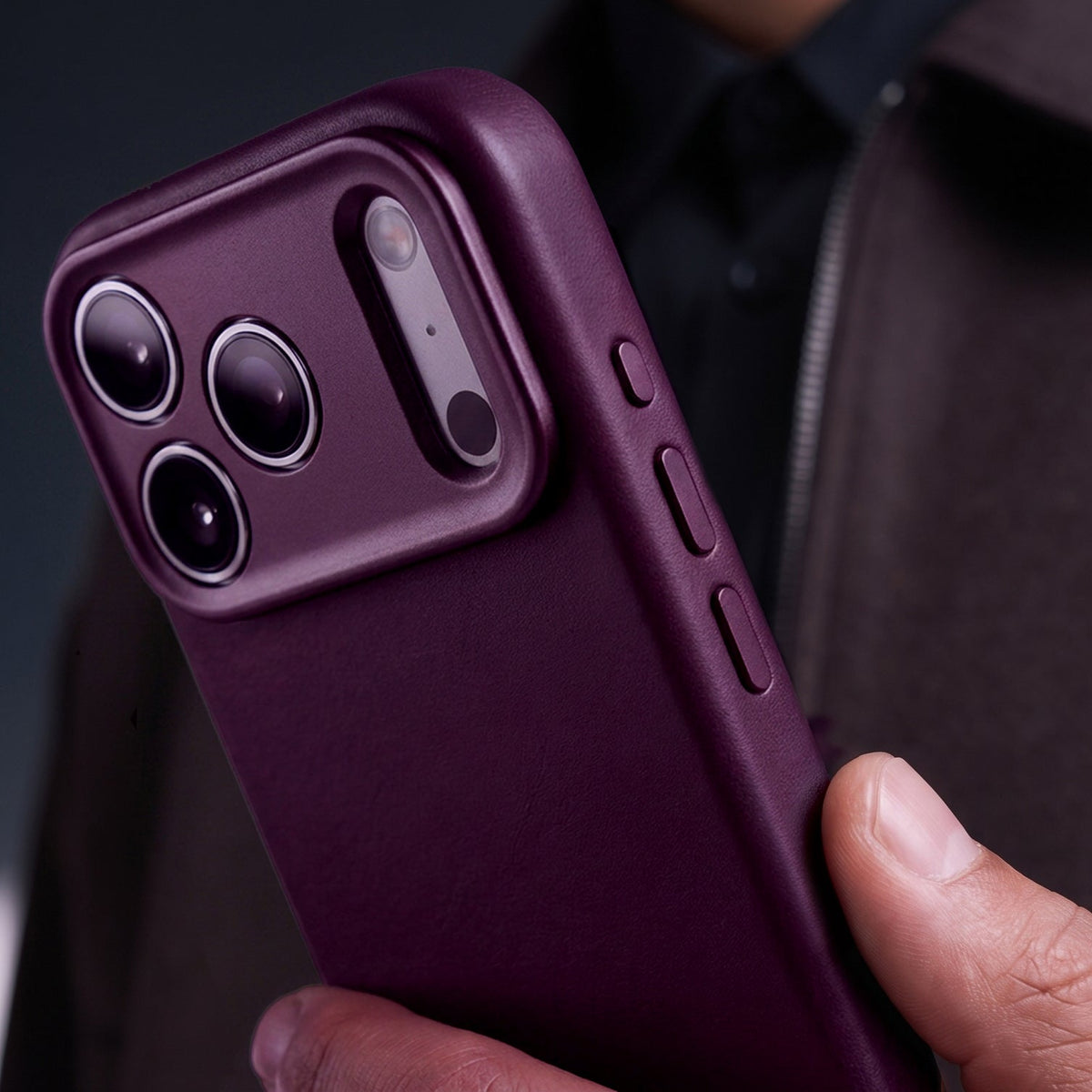 Leather Case | Burgundy Plum | iPhone 18 Pro | D27IPO18PBC1PM