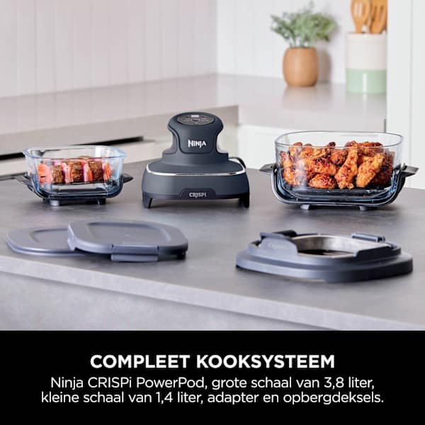 Ninja CRISPi 4-in-1 Glazen Airfryer - Grijs - FN101EUGY