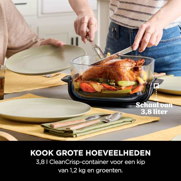 Ninja CRISPi 4-in-1 Glazen Airfryer - Grijs - FN101EUGY