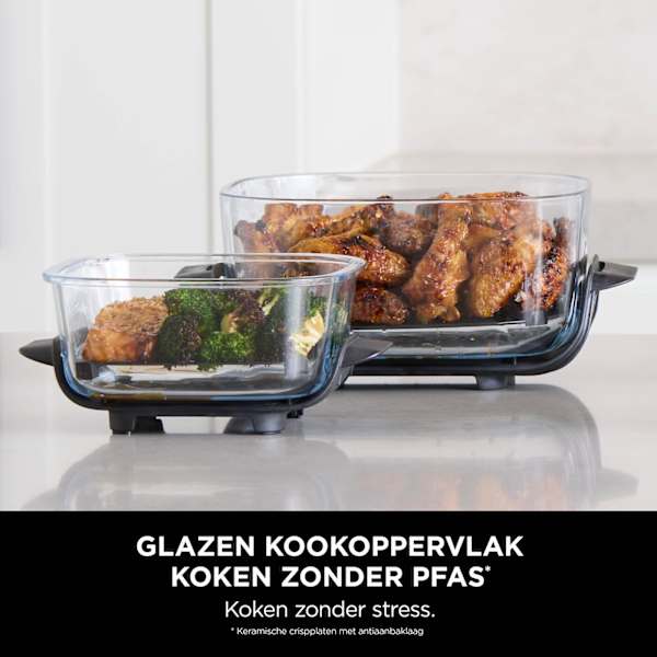 Ninja CRISPi 4-in-1 Glazen Airfryer - Grijs - FN101EUGY