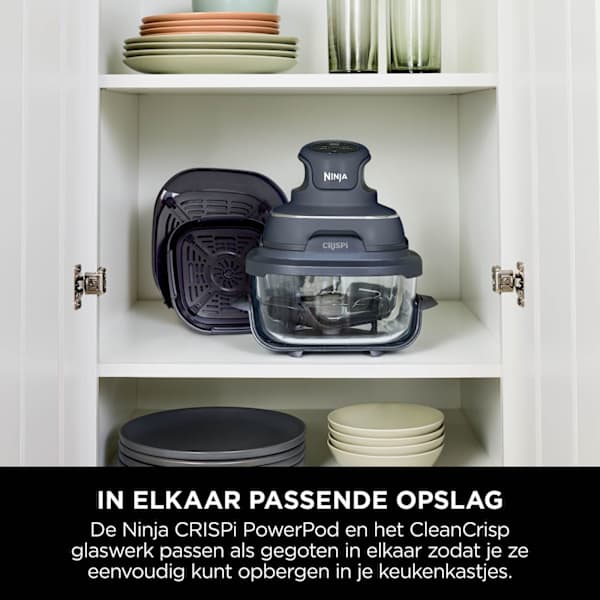 Ninja CRISPi 4-in-1 Glazen Airfryer - Grijs - FN101EUGY