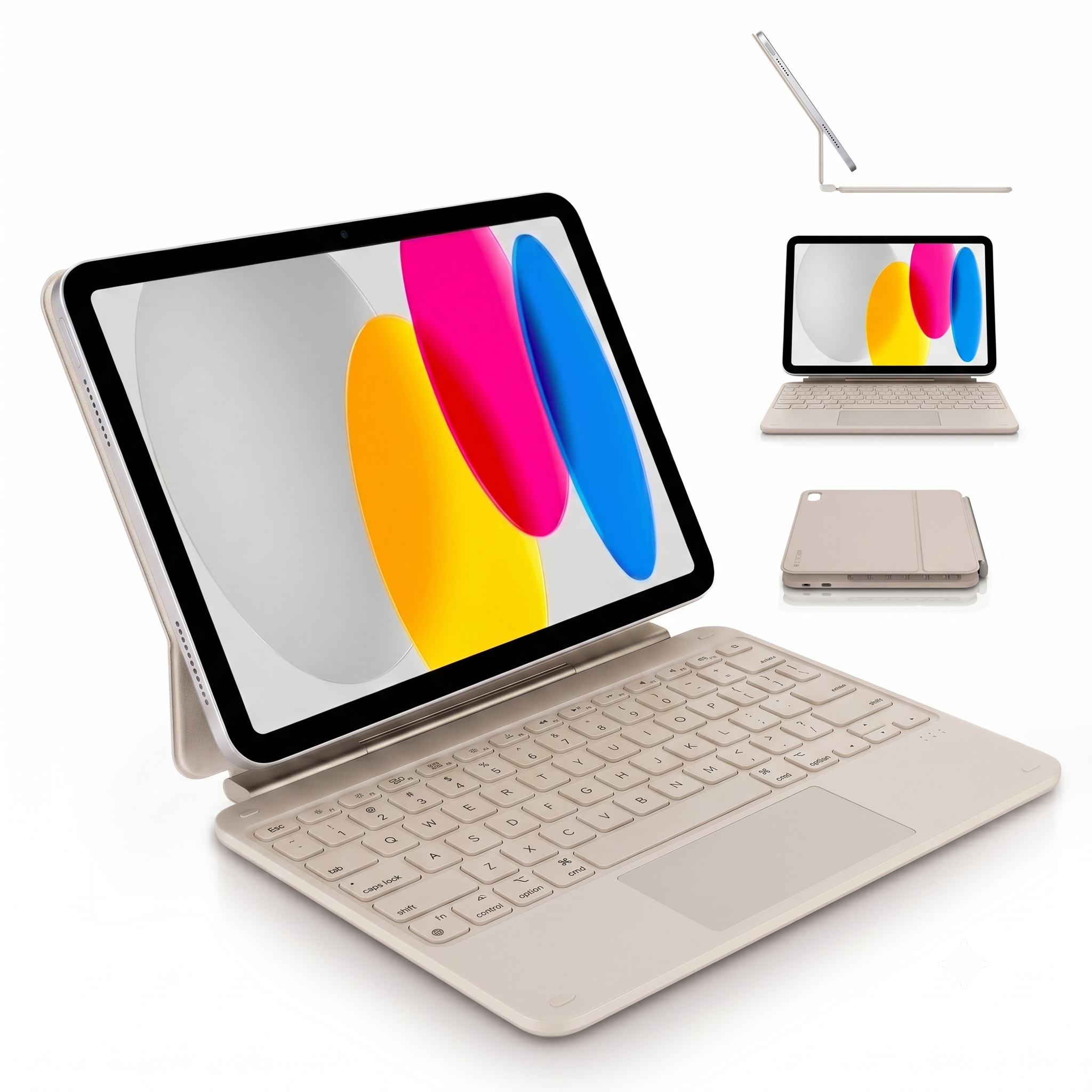 Magnetic Keyboard Case | Beige| iPad 10th & 11th gen | D26IPA109KBC4QYCY