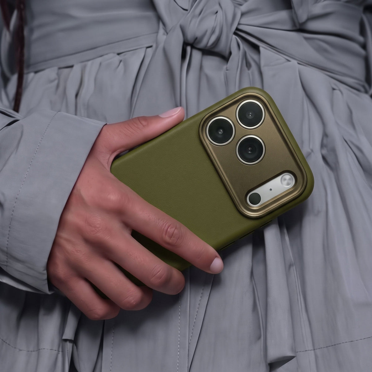 Leather Case | Moss Green | iPhone 18 Pro Max | D27IPO18PMBC1MN