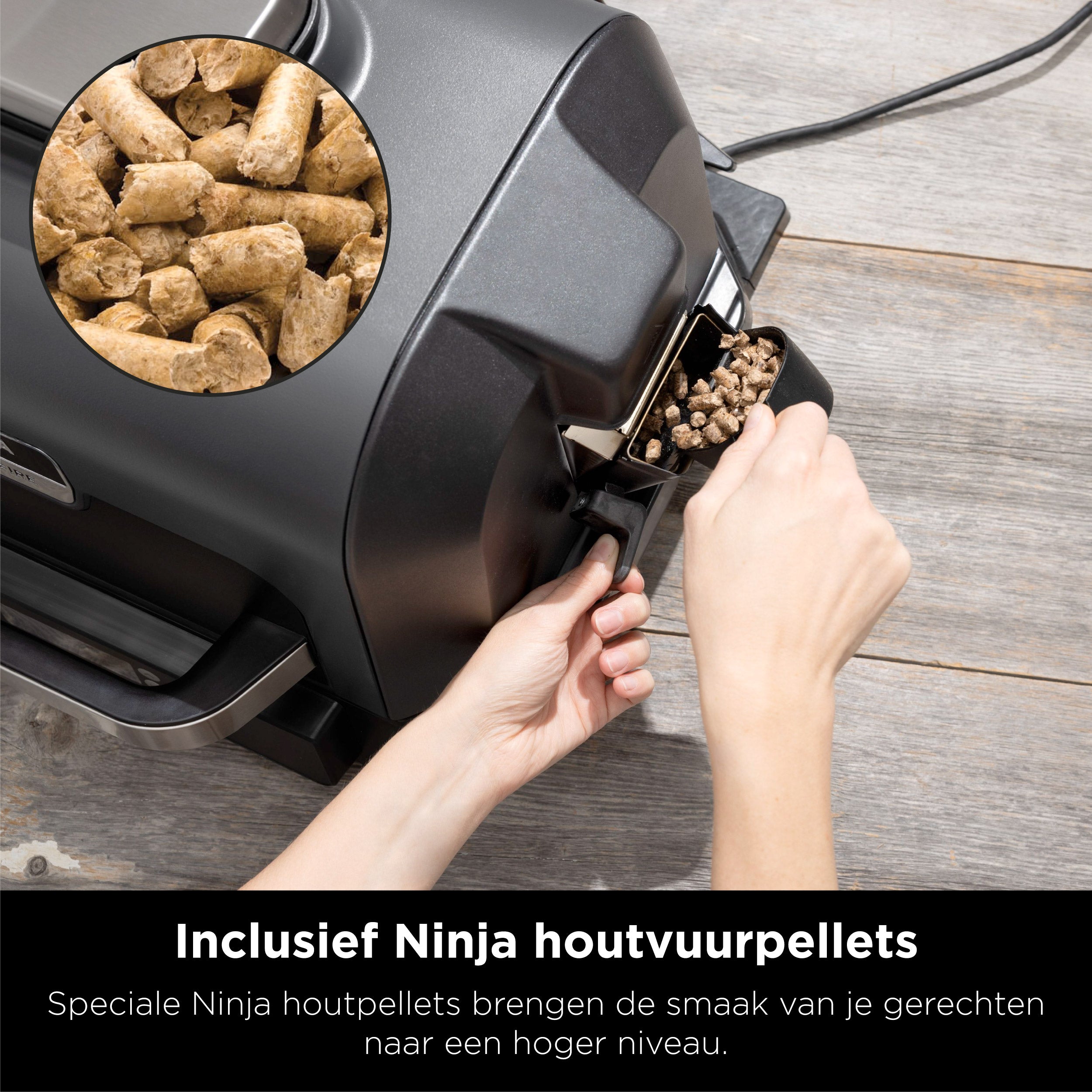 Ninja Woodfire Pro XL - Elektrische BBQ Grill en Smoker - 7 Kookfuncties - OG901EU