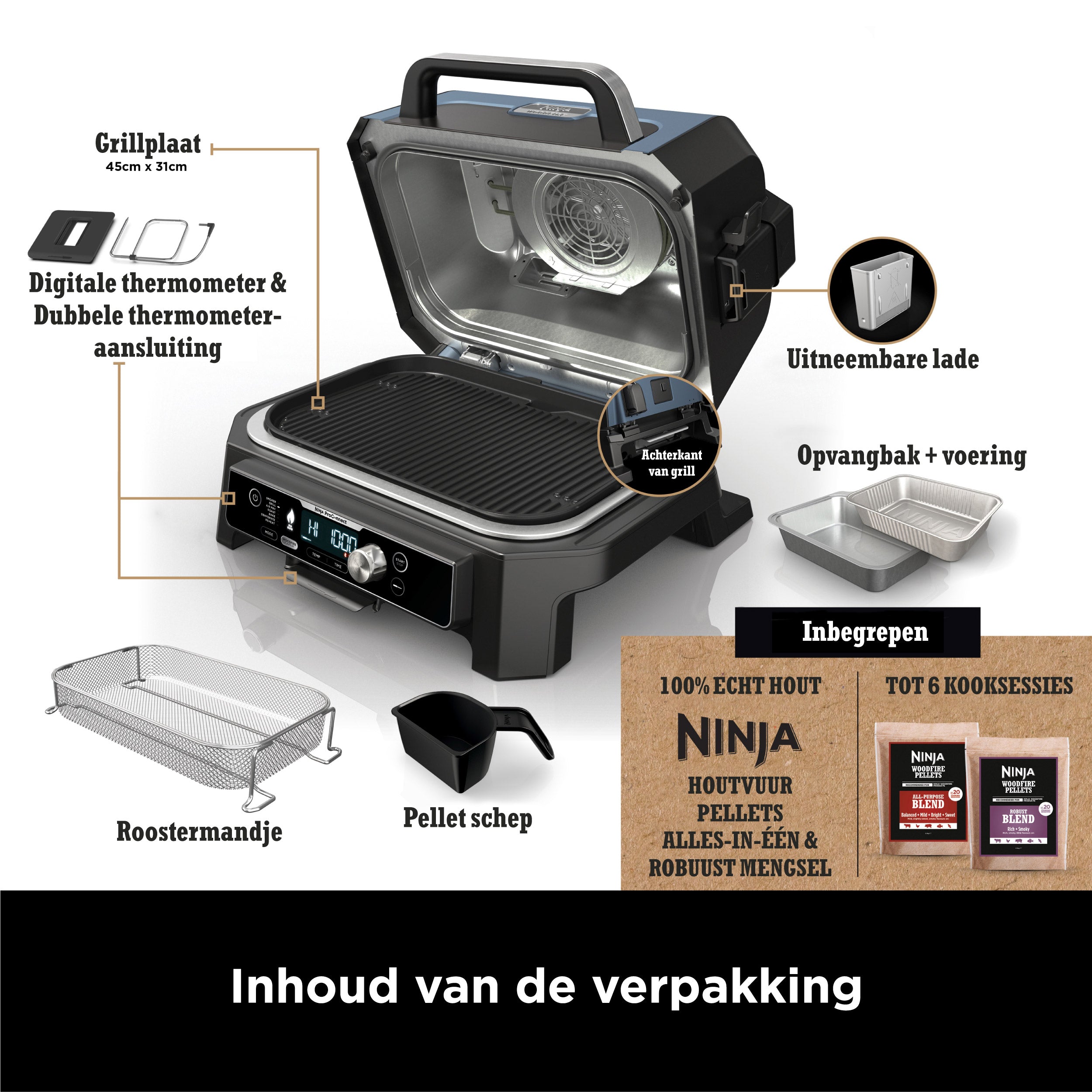 Ninja Woodfire Pro XL Connect - OG901EU