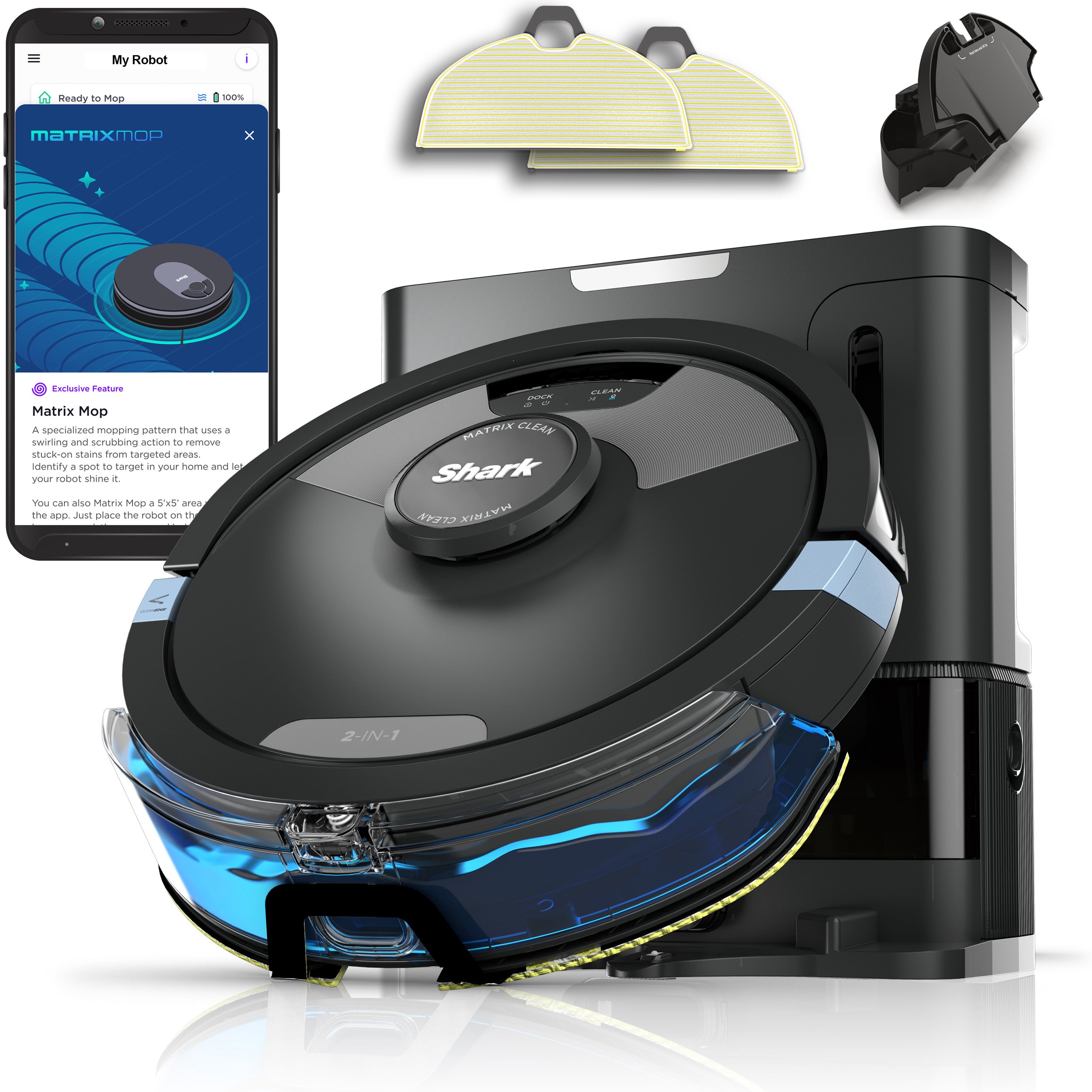 Shark Matrix Plus 2-in-1 Roboterstaubsauger – RV2620WAEU