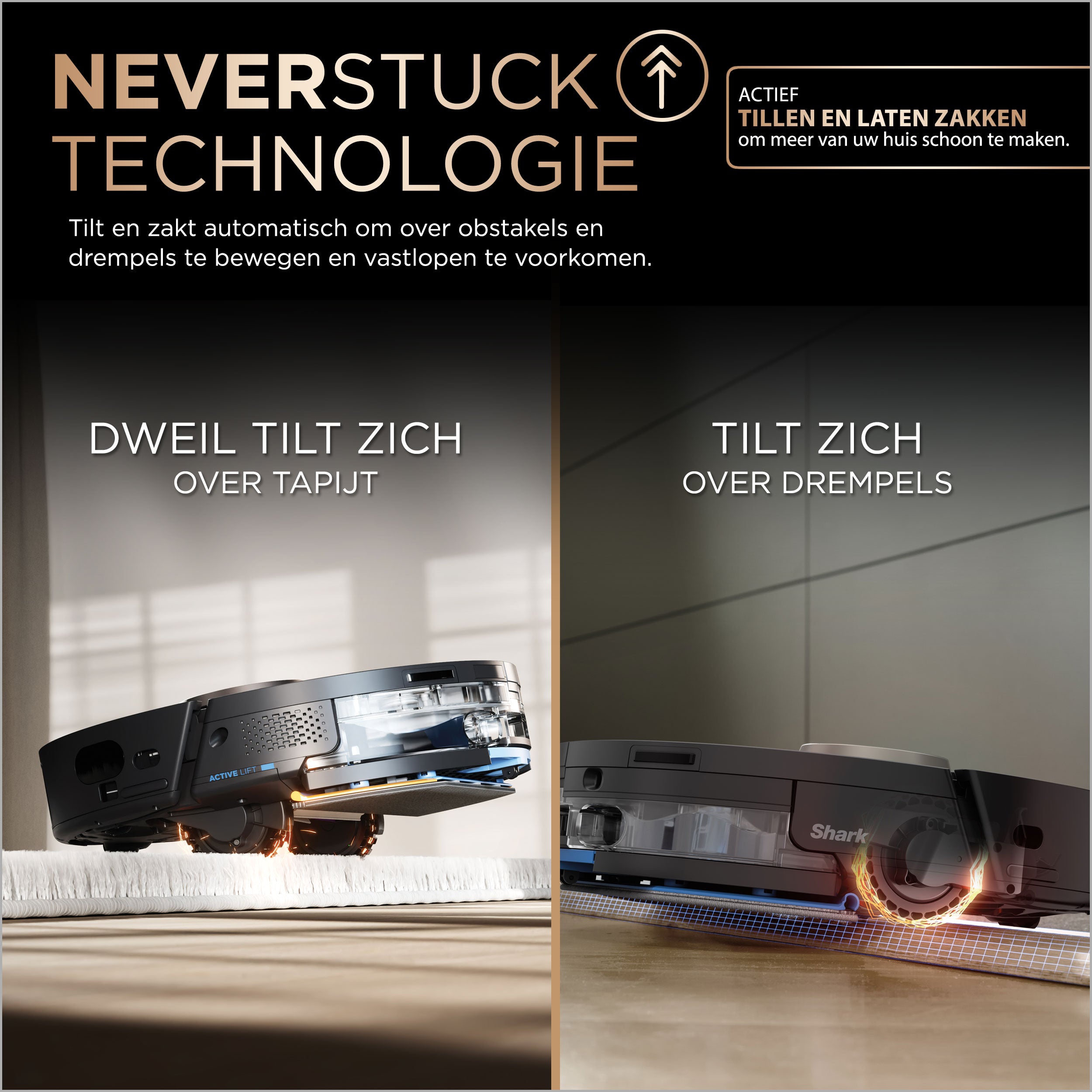 Shark PowerDetect NeverTouch Pro 2-in-1 Robotstofzuiger - RV2800ZEEU