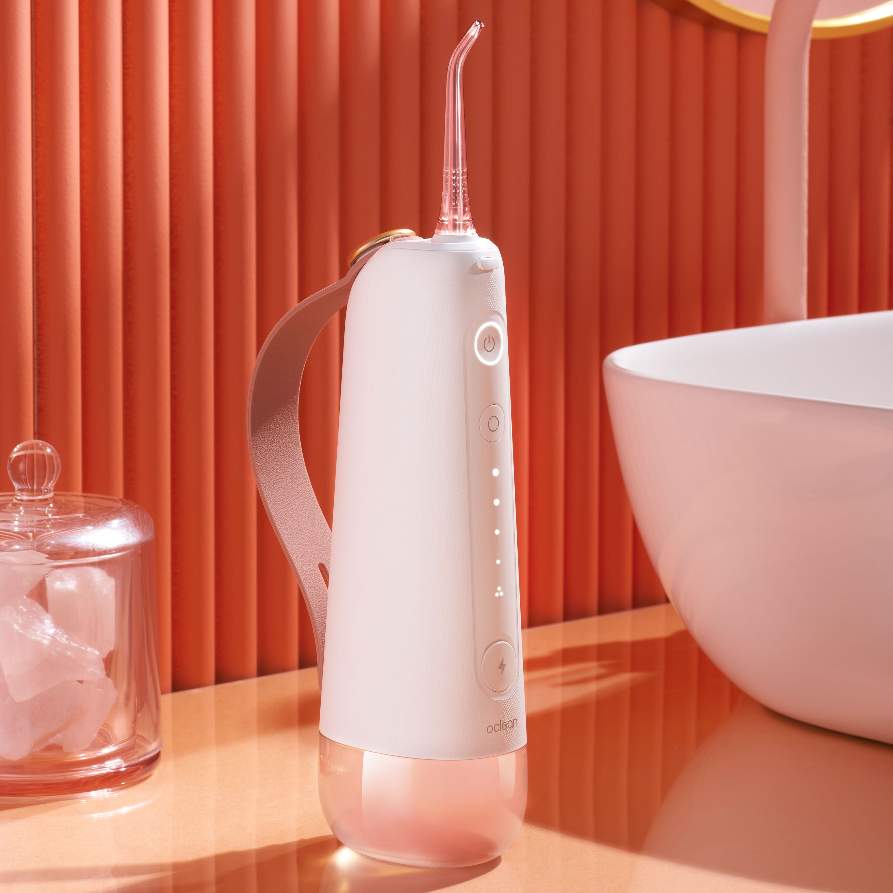 Oclean W10 - Water Flosser - 5 Verschillende Flos Mogelijkheden - Lange Batterij Duur - 200 ML - Roze - C02000016