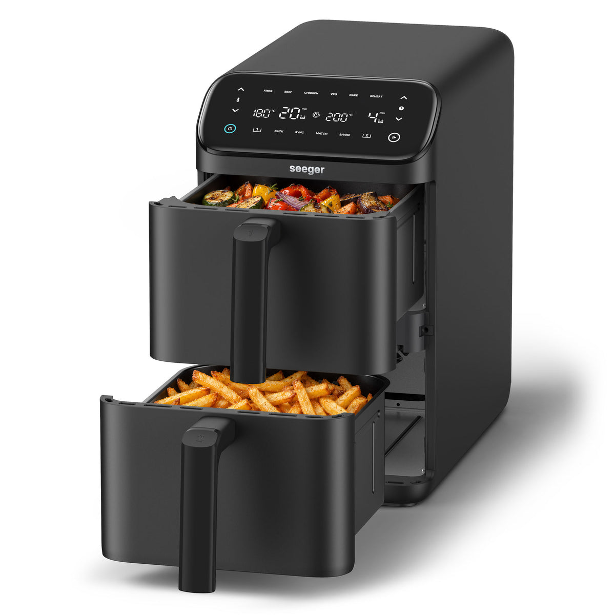 Seeger Dubbele Airfryer - SGR1010BK