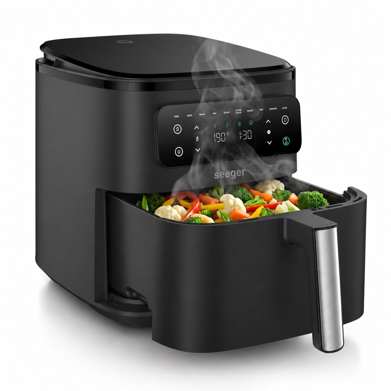 Seeger SteamFry Airfryer met Stoomfunctie - SGR1007BK