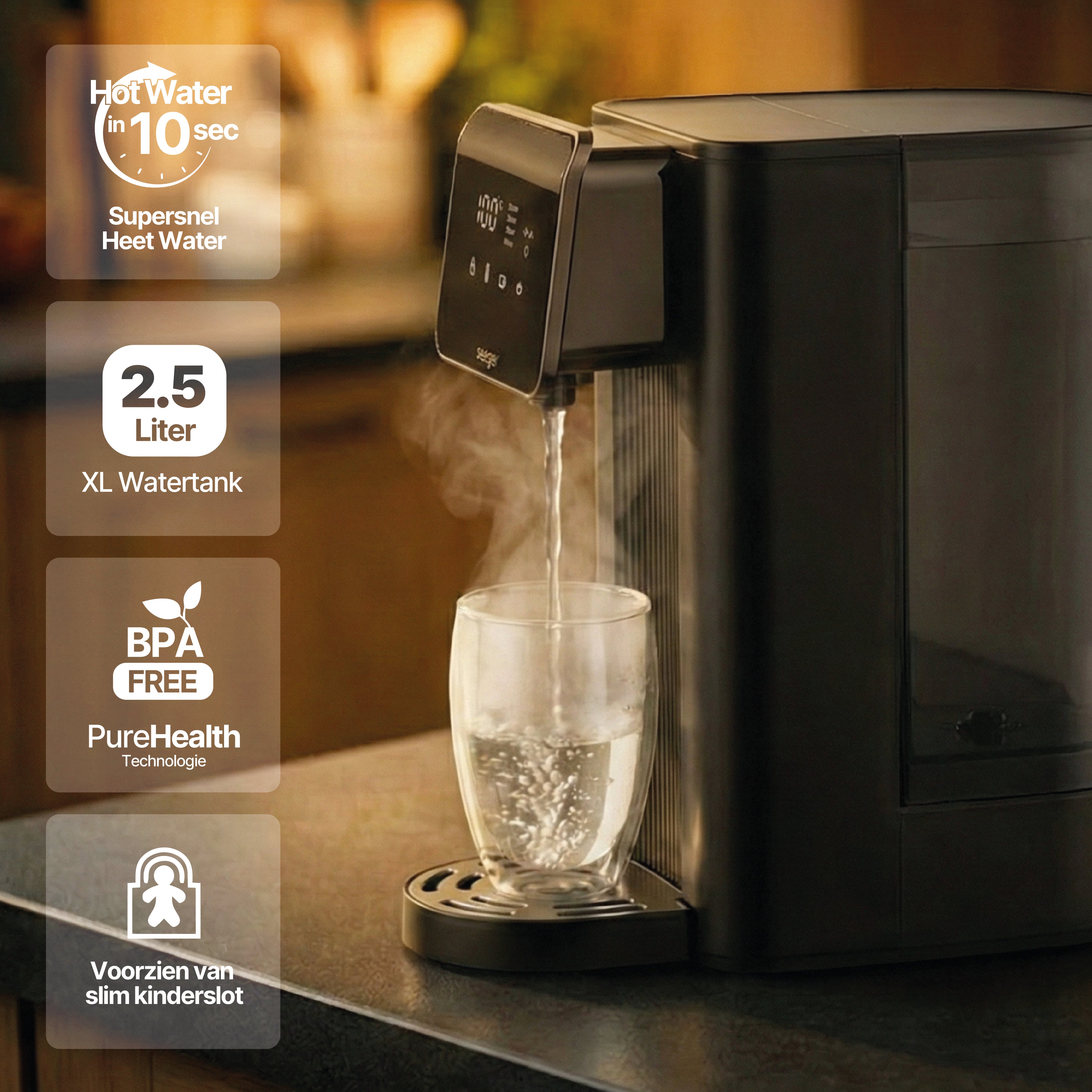 Seeger Heetwaterdispenser - SGR1150BK