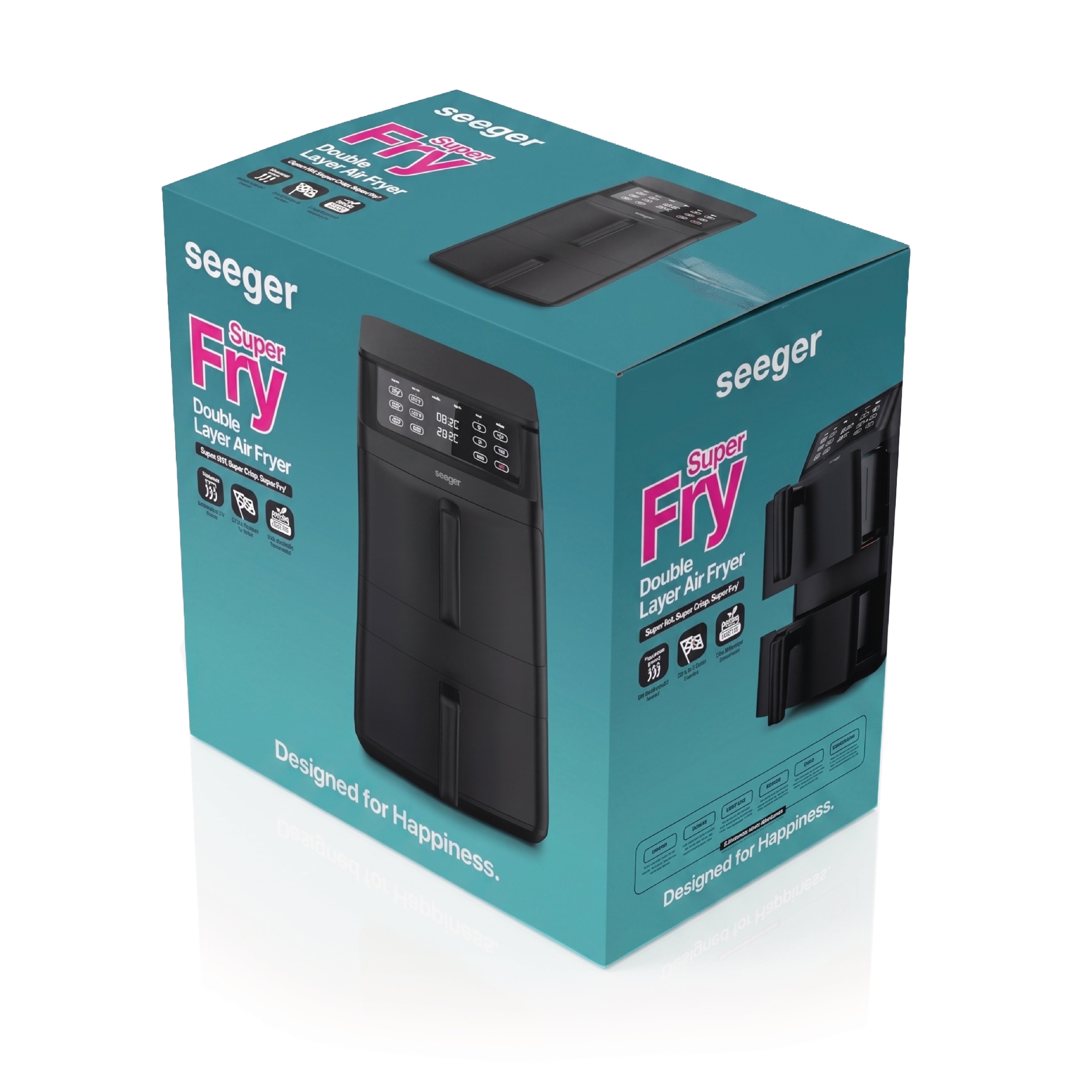 Seeger SuperFry Dubbele Airfryer - SGR1011BK
