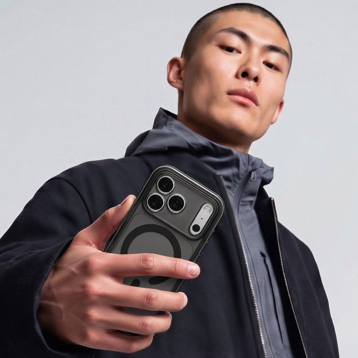 DropTec Clear Case | Frosted Black | iPhone 18 Pro Max | D27IPO18PMBCT2FK